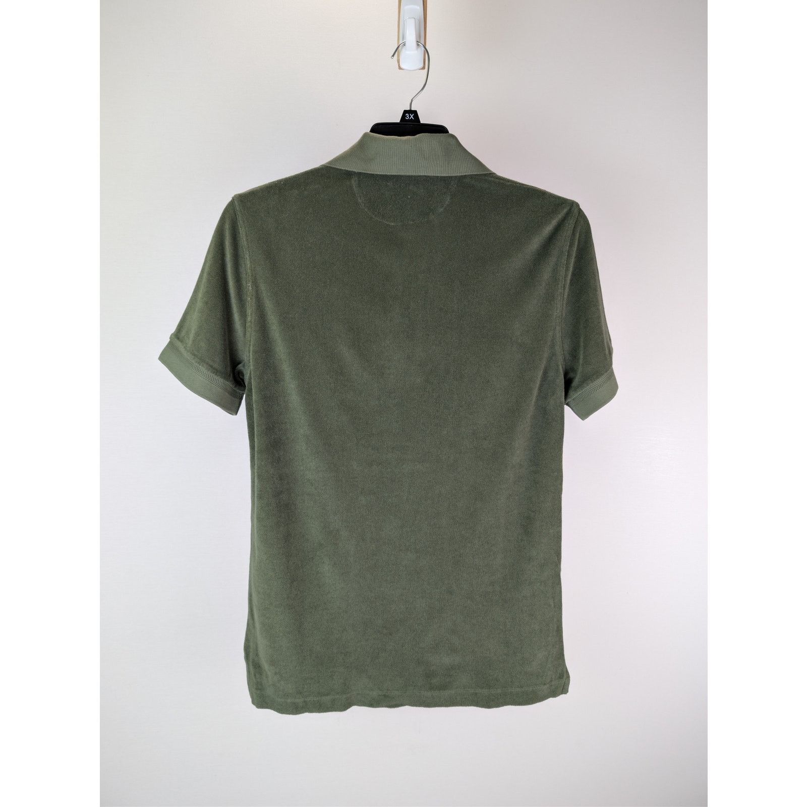 Tom Ford o1rshd1 CC20 cotton-blend terry polo shirt in olive green Size US S / EU 44-46 / 1 - 9 Thumbnail