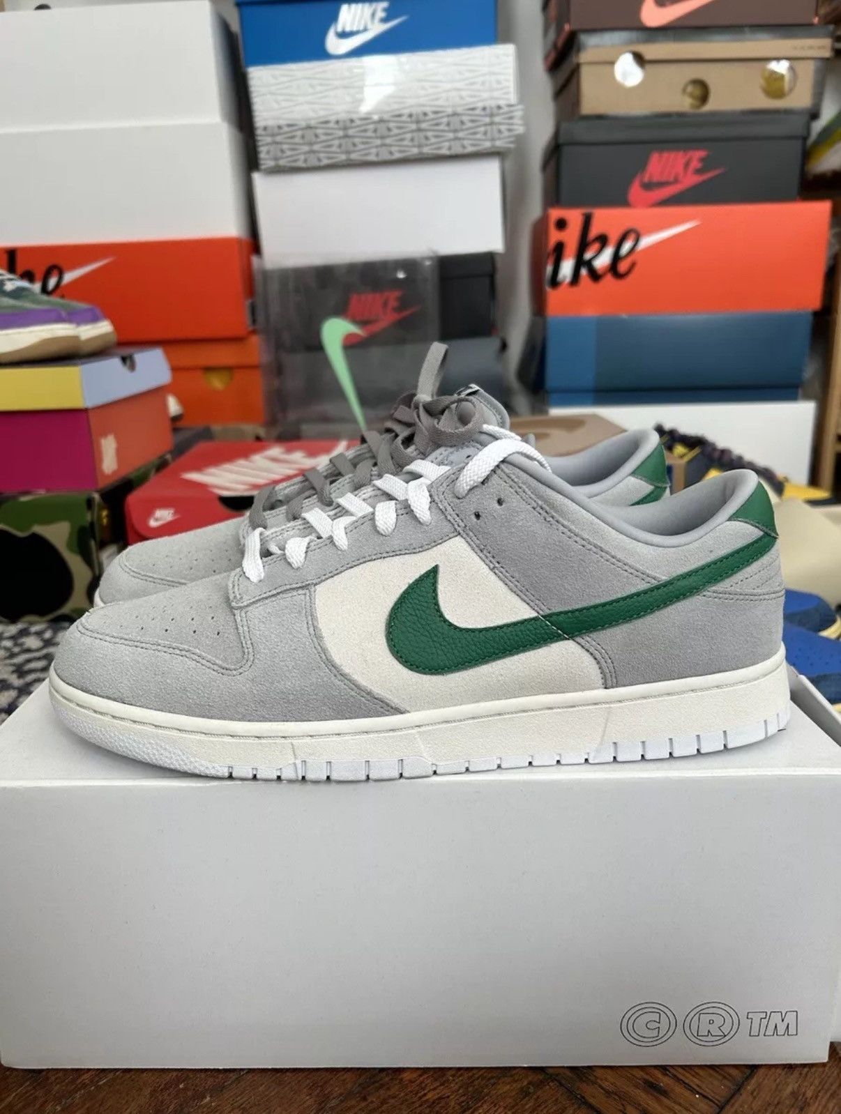 Nike Grey/Green Nike Dunk Low From Nike by You size 12.5 Size US 12.5 / EU 45-46 - 1 Thumbnail