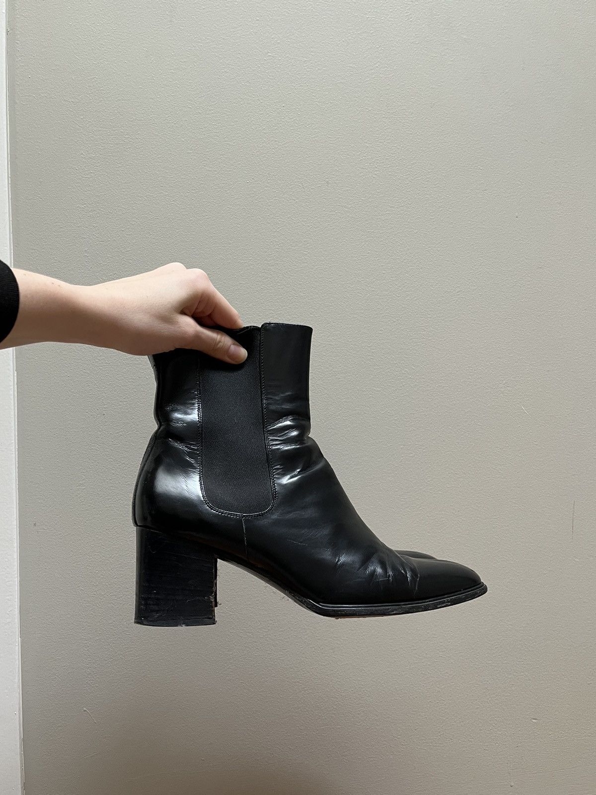 Gucci Vintage GUCCI side gore boots in black leather Size US 9.5 / IT 39.5 - 1 Thumbnail