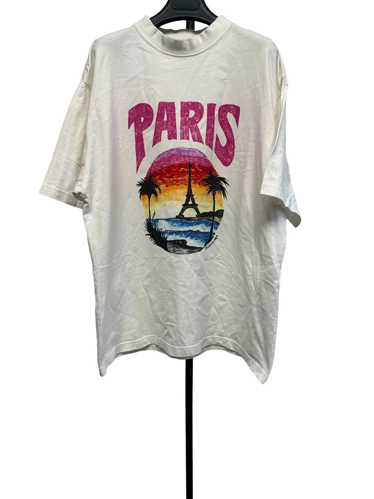 Balenciaga Balenciaga Paris Beach Graphic T-Shirt L Size US L / EU 52-54 / 3 - 1 Thumbnail