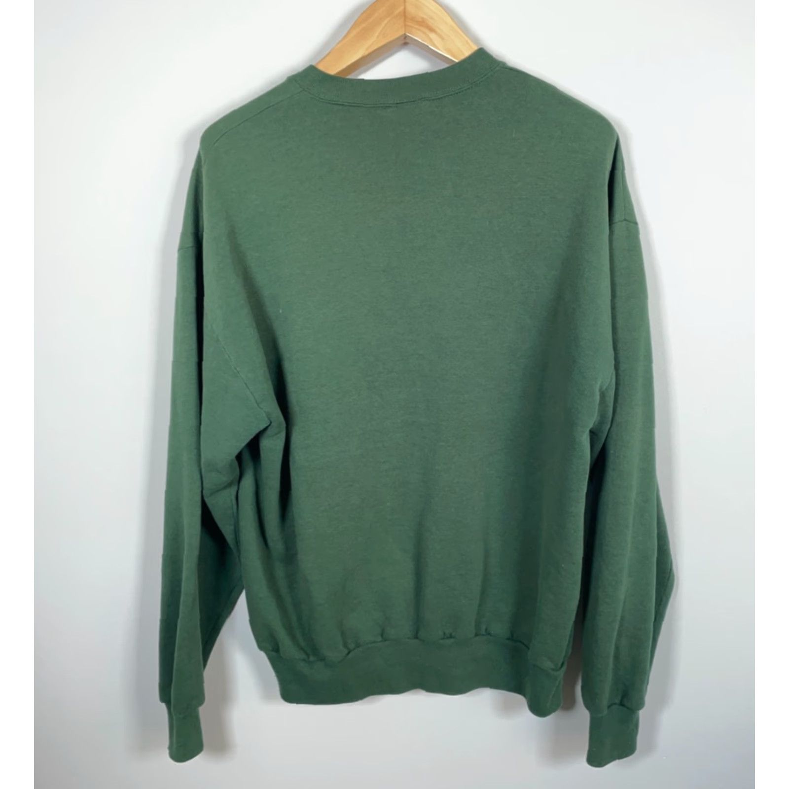 Jerzees Vintage Yes Saginaw Michigan 90s Sweatshirt Jerzees Tag 50/50 XL Green Crewneck Pullover Cotton Polyester Cotton Blend Adult Men United States Size US XL / EU 56 / 4 - 2 Thumbnail