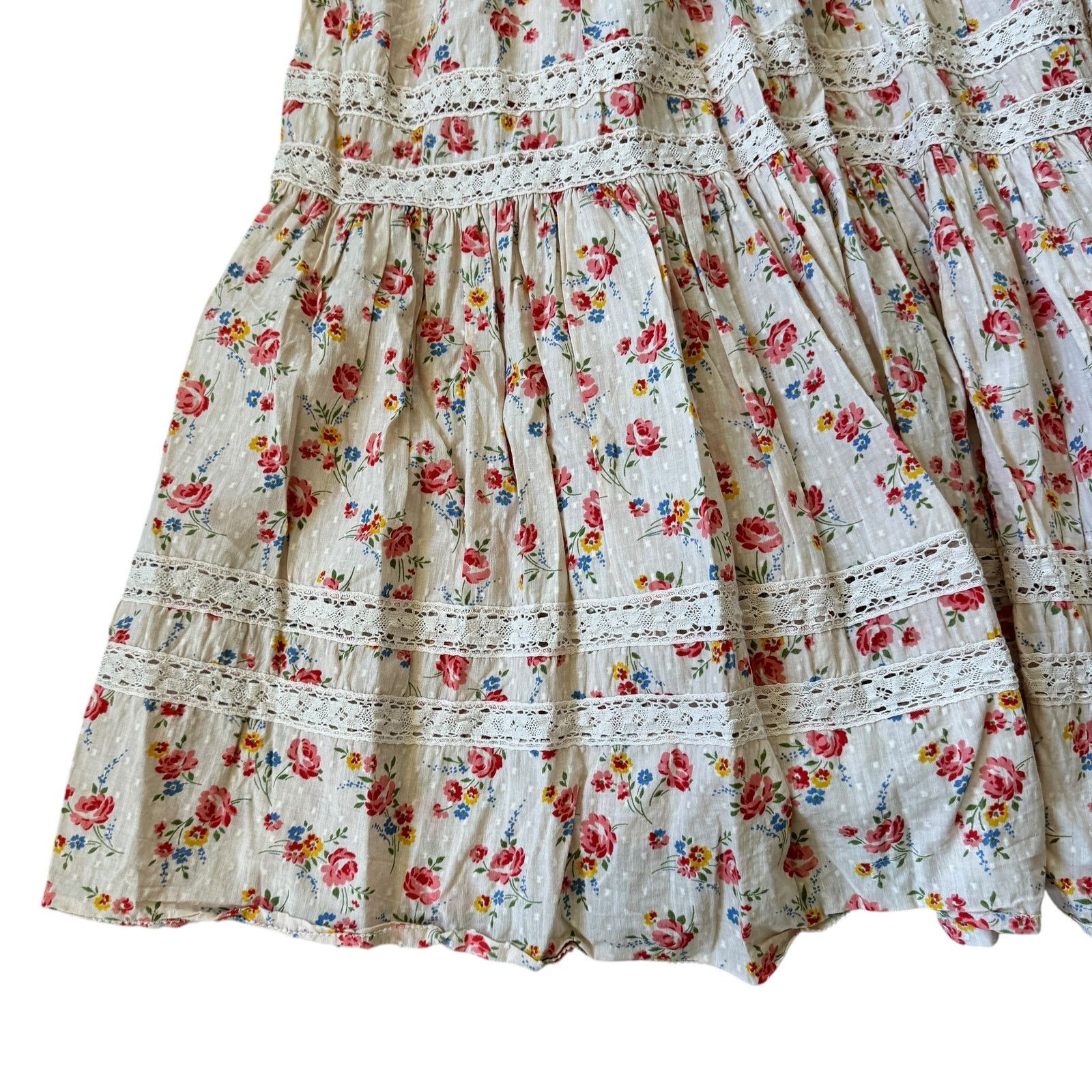 The Great. Serenade Dress Pale Pink Kerchief Rose Print