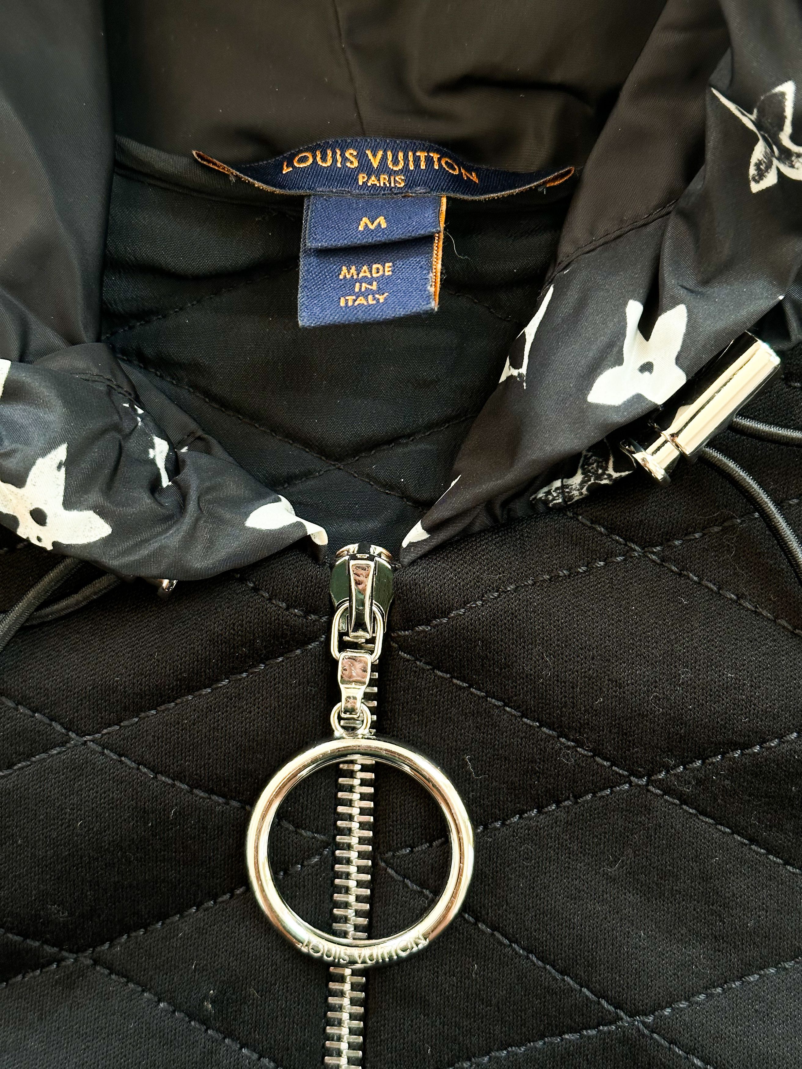 Louis Vuitton Louis Vuitton Black & White Monogram Hooded Women's Jacket Size M / US 6-8 / IT 42-44 - 3 Thumbnail