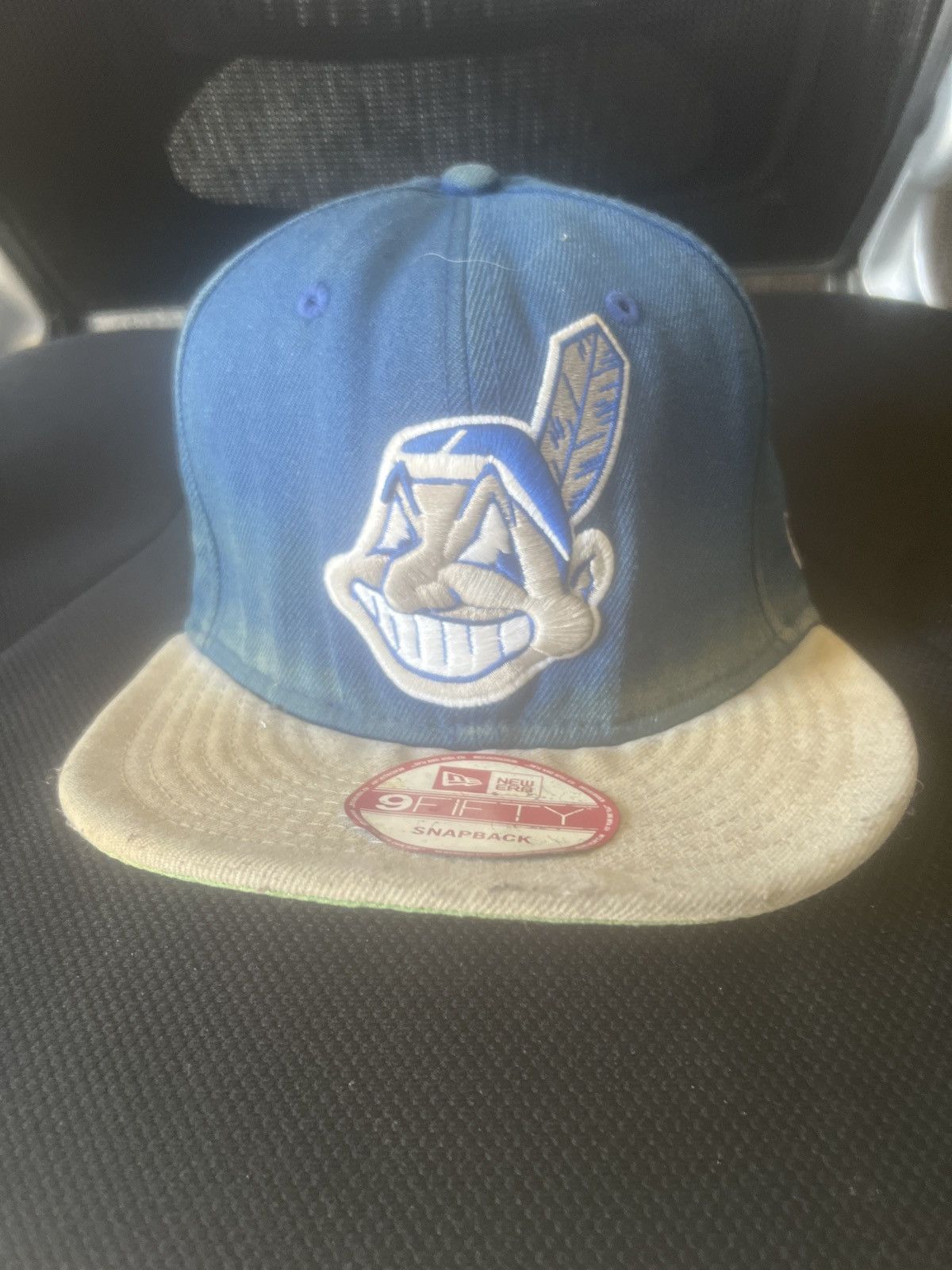 New Era Cleveland Indians 9Forty Trucker Navy/Red C Logo Adjustable Snapback