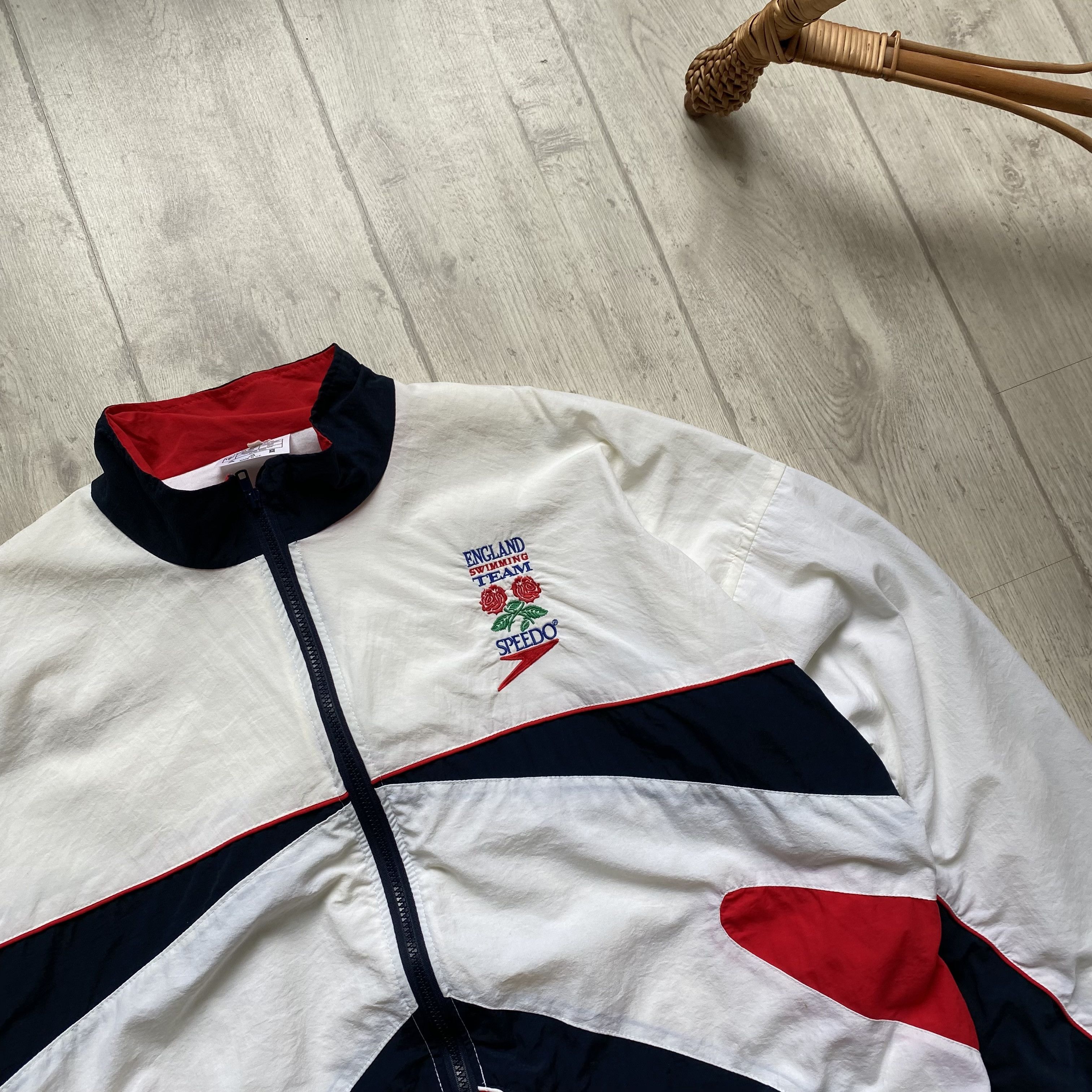 Canterbury of New Zealand Speedo Vintage 80s England Team nylon boxy jacket sportwear Size US XL / EU 56 / 4 - 3 Thumbnail