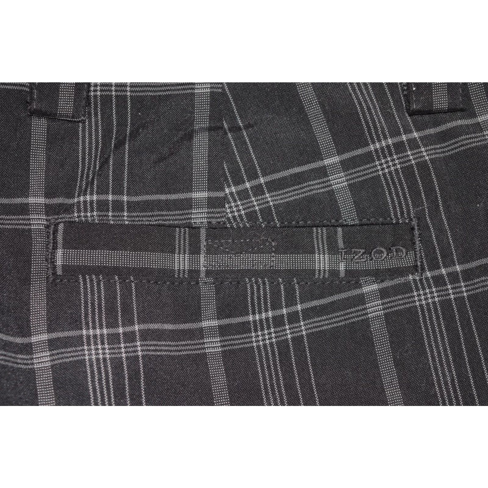 Izod VINTAGE IZOD Men's Golf Shorts Casual Athletic Plaid Black 30" UPF-50 Flex Swing Woven Size US 30 / EU 46 - 6 Thumbnail