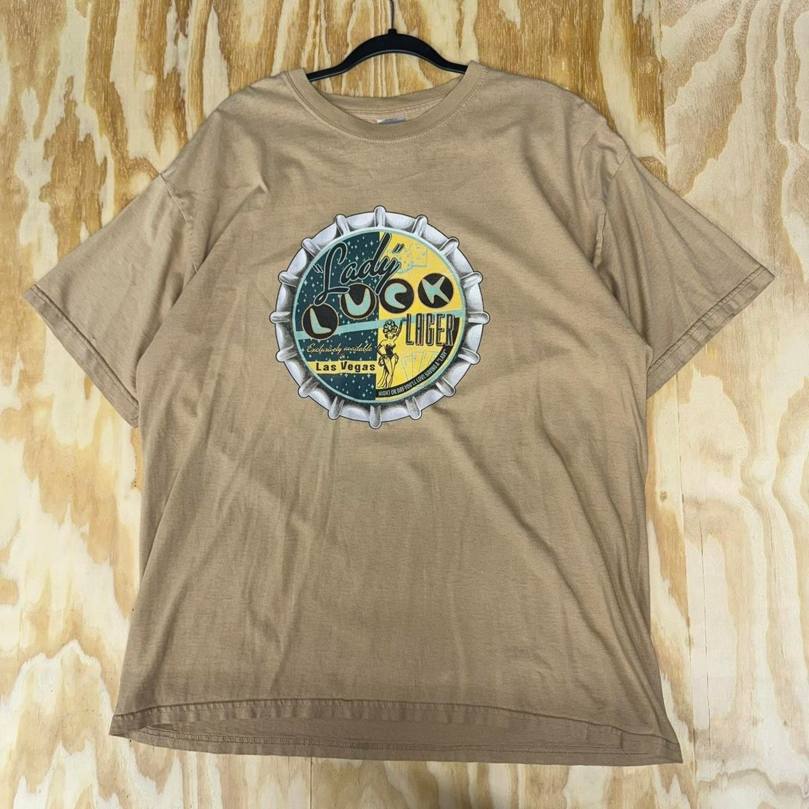Gildan Vintage y2k lady luck logger las vegas pin up girl t-shirt Size US XL / EU 56 / 4 - 1 Thumbnail