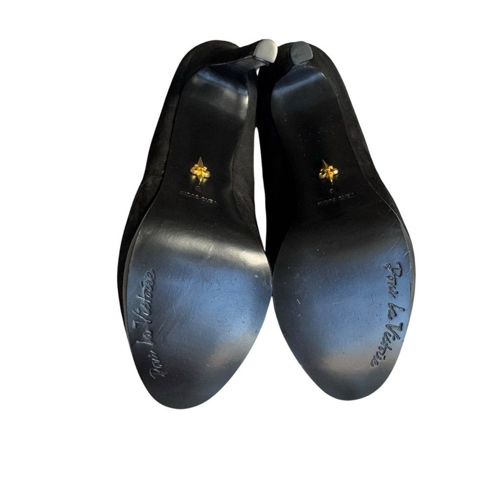 Other New Pour La Victoire Irina Black Suede High Heel Shoes Made Size US 8 / IT 38 - 6 Thumbnail