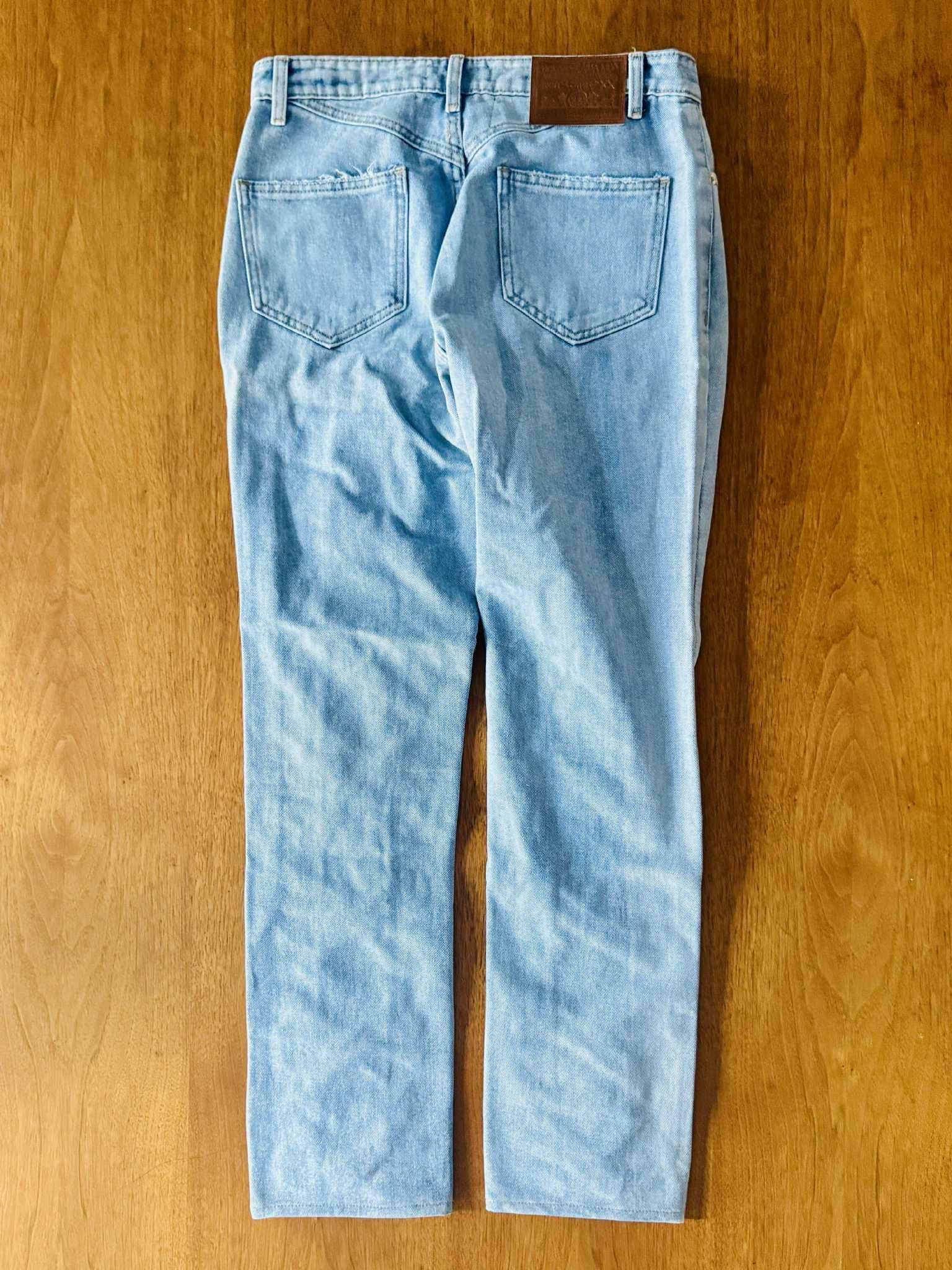 Other White Sequin Bone Tie Washed Denim Jeans Size 28" / US 6 / IT 42 - 2 Thumbnail