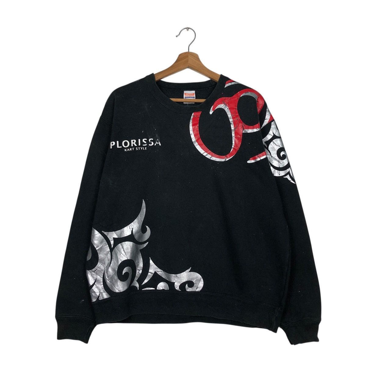 Other 📌Vintage Sweatshirt Plorissa Kart Style Punk Design Biker Size US L / EU 52-54 / 3 - 2 Thumbnail