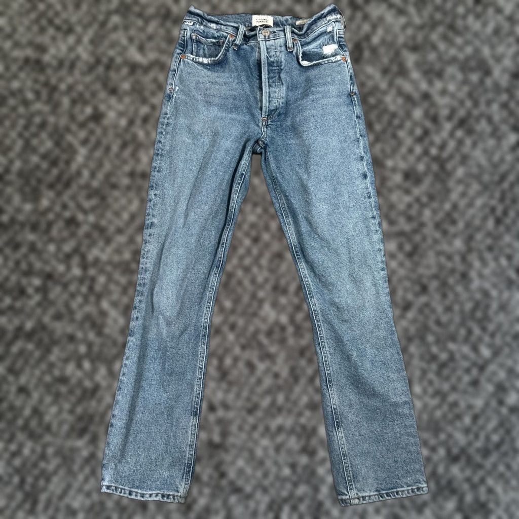 Citizens Of Humanity Citizens of Humanity Premium Vintage Jolene Slim Straight Jeans Womens 25 Light Blue Size 42" / US 20 - 1 Thumbnail