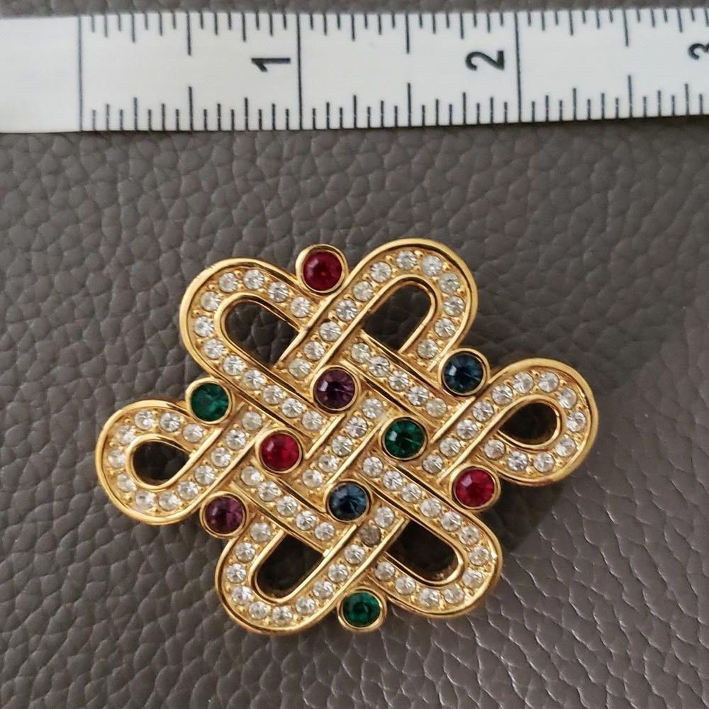 Swarovski Swarovski Vintage Goldstone Gemstone Broche Size ONE SIZE - 4 Thumbnail
