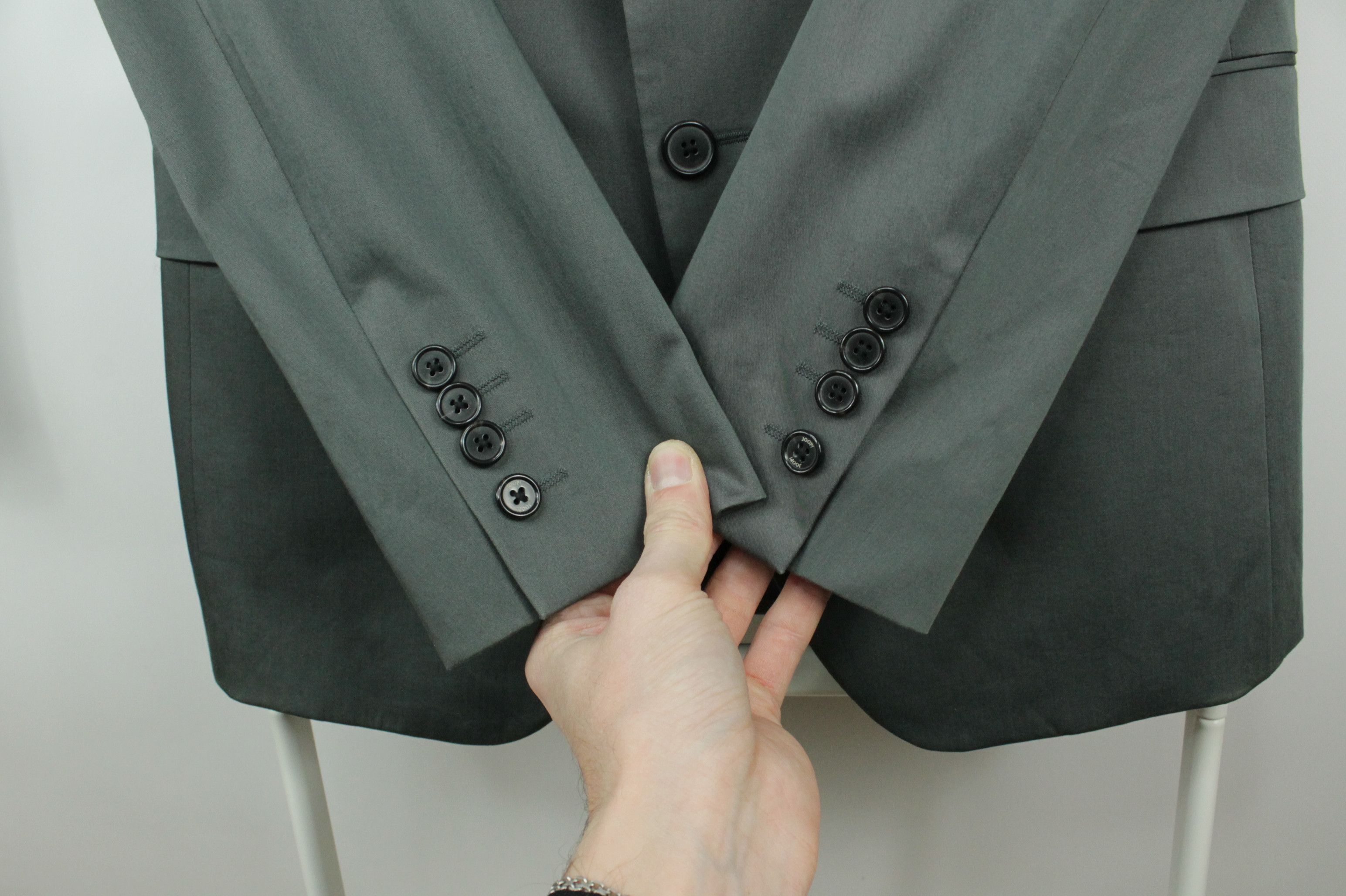 Joop! JOOP! Slim-Fit Gray Stretch Cotton Formal Pants Suit Size 34R - 3 Thumbnail