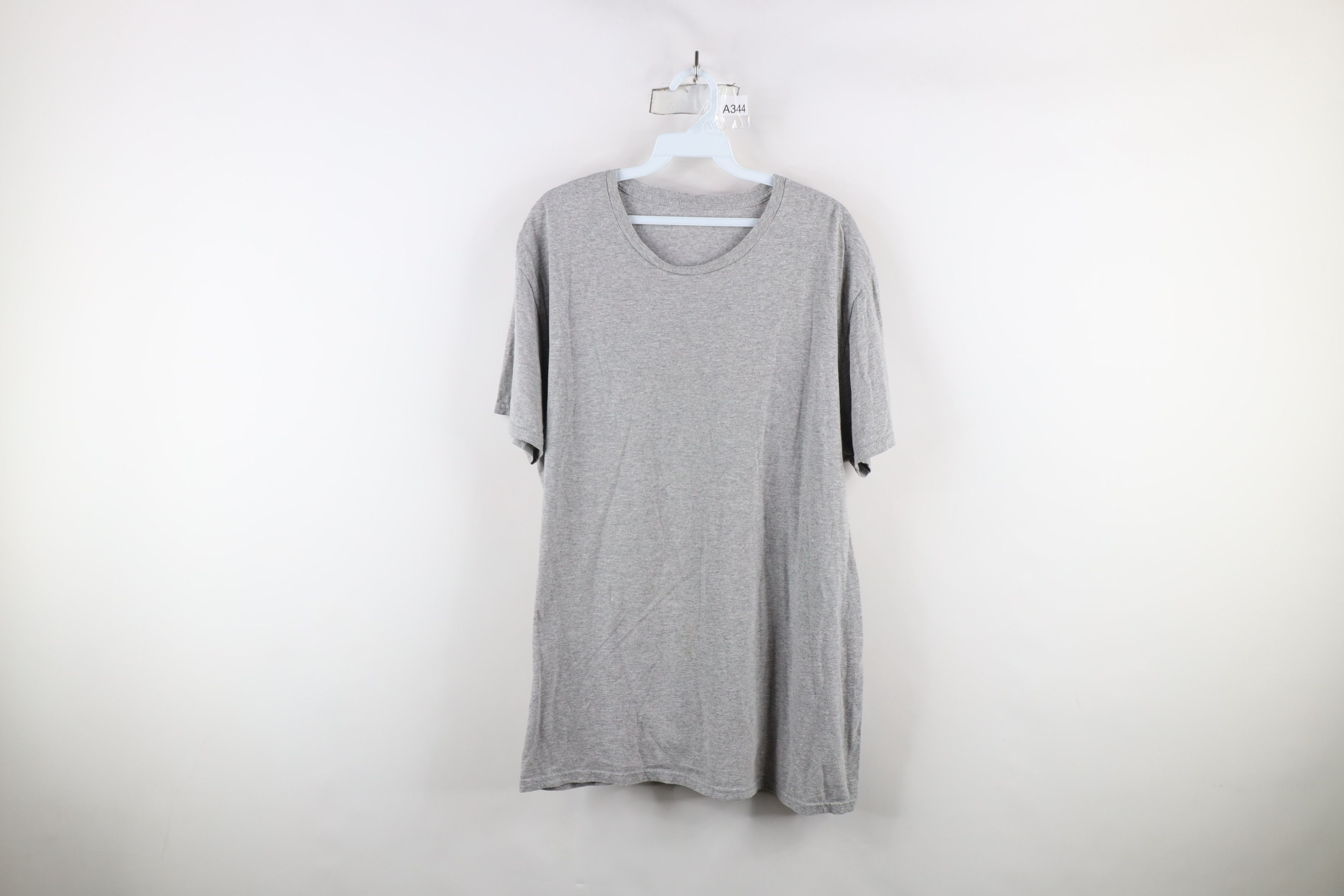 Vintage Vintage 90s Y2K Streetwear Blank Short Sleeve T-Shirt Gray Size US XL / EU 56 / 4 - 1 Thumbnail