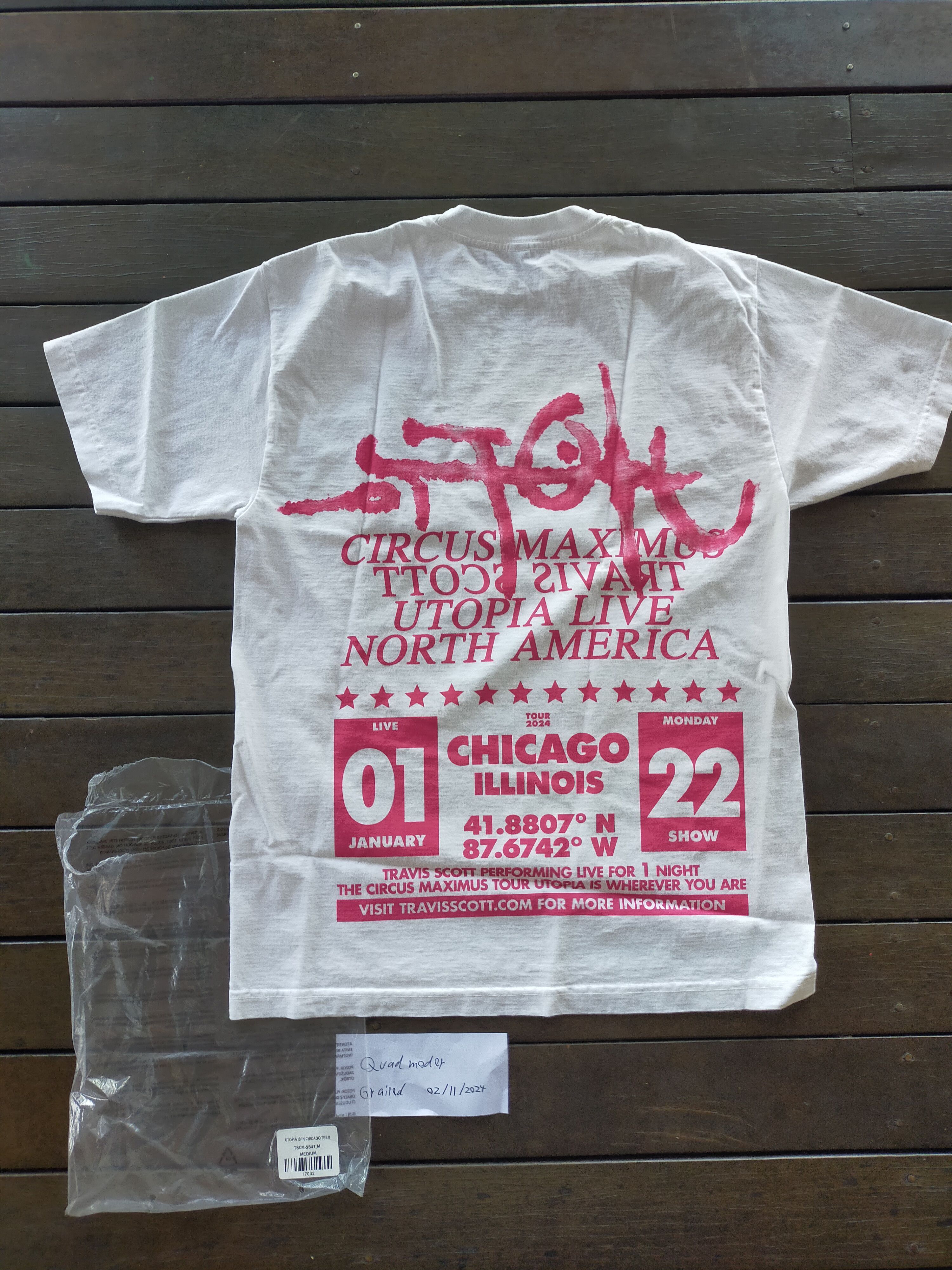 Travis Scott Travis Scott Utopia Chicago Illinois circus maximus shirt Size US M / EU 48-50 / 2 - 8 Thumbnail