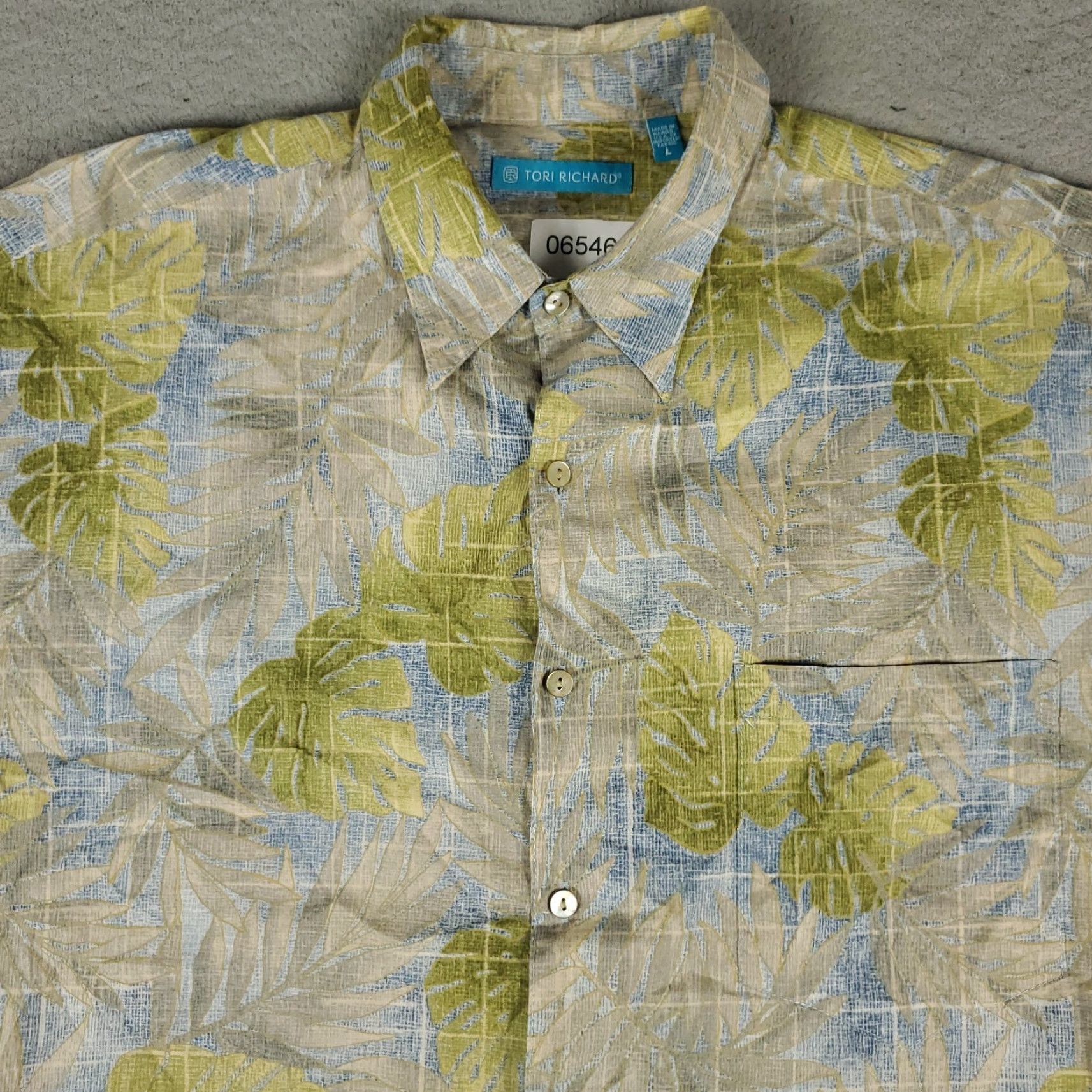 Tori Richard Tori Richard Shirt Mens L Green Floral Button-Up Short Sleeve Casual Shirt Size US L / EU 52-54 / 3 - 2 Thumbnail