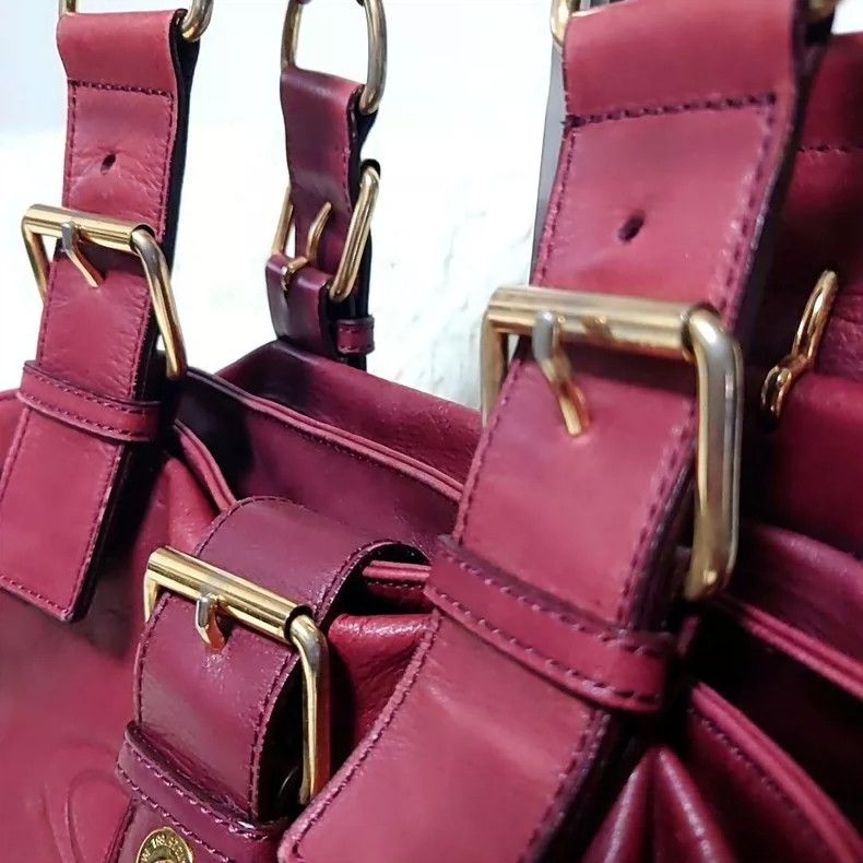 Vivienne Westwood Vivienne Westwood size os Saturn embossed Burgundy red moto Size ONE SIZE - 6 Thumbnail
