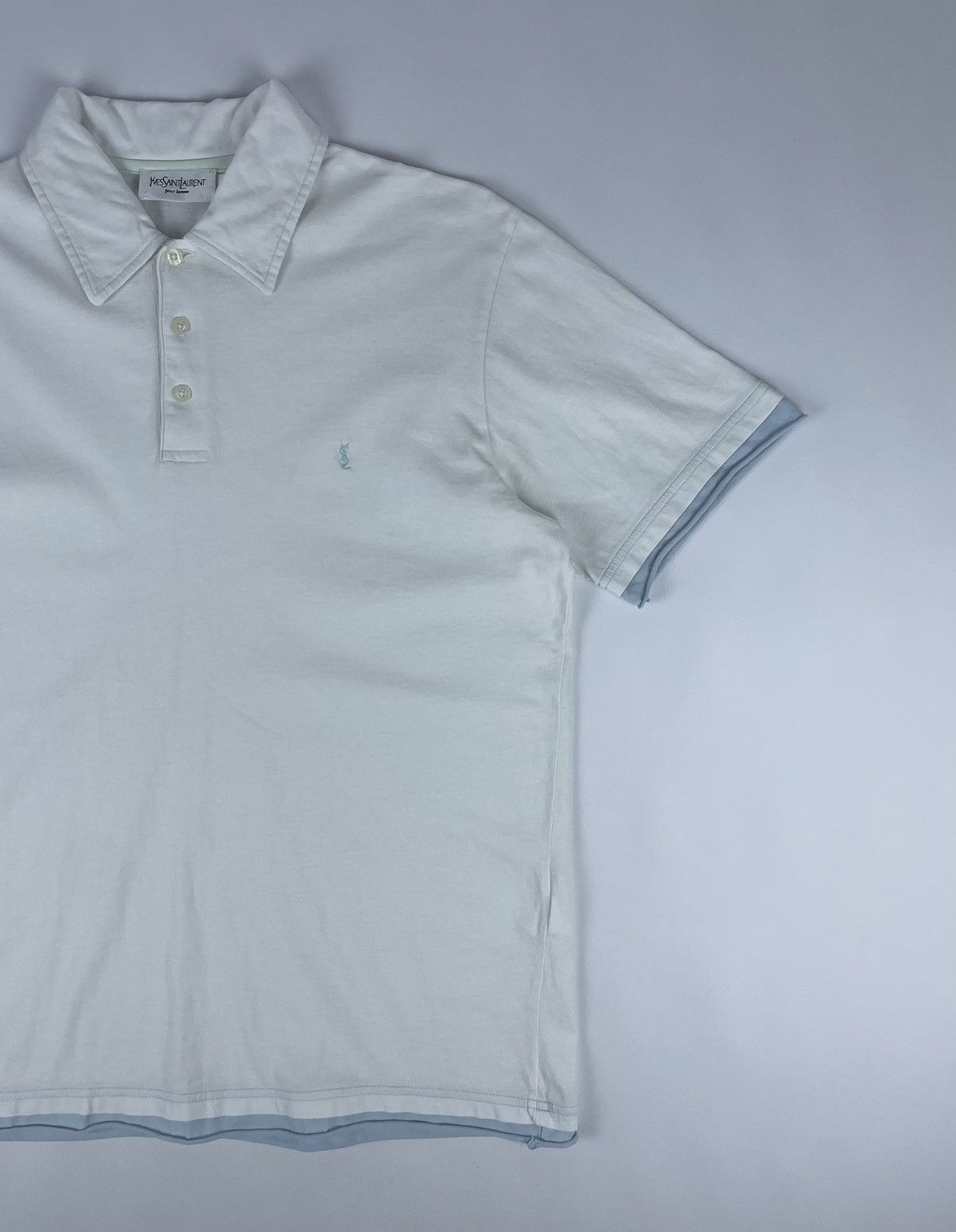 Yves Saint Laurent Vintage Yves Saints Laurent YSL Polo T-shirt Size US L / EU 52-54 / 3 - 2 Thumbnail