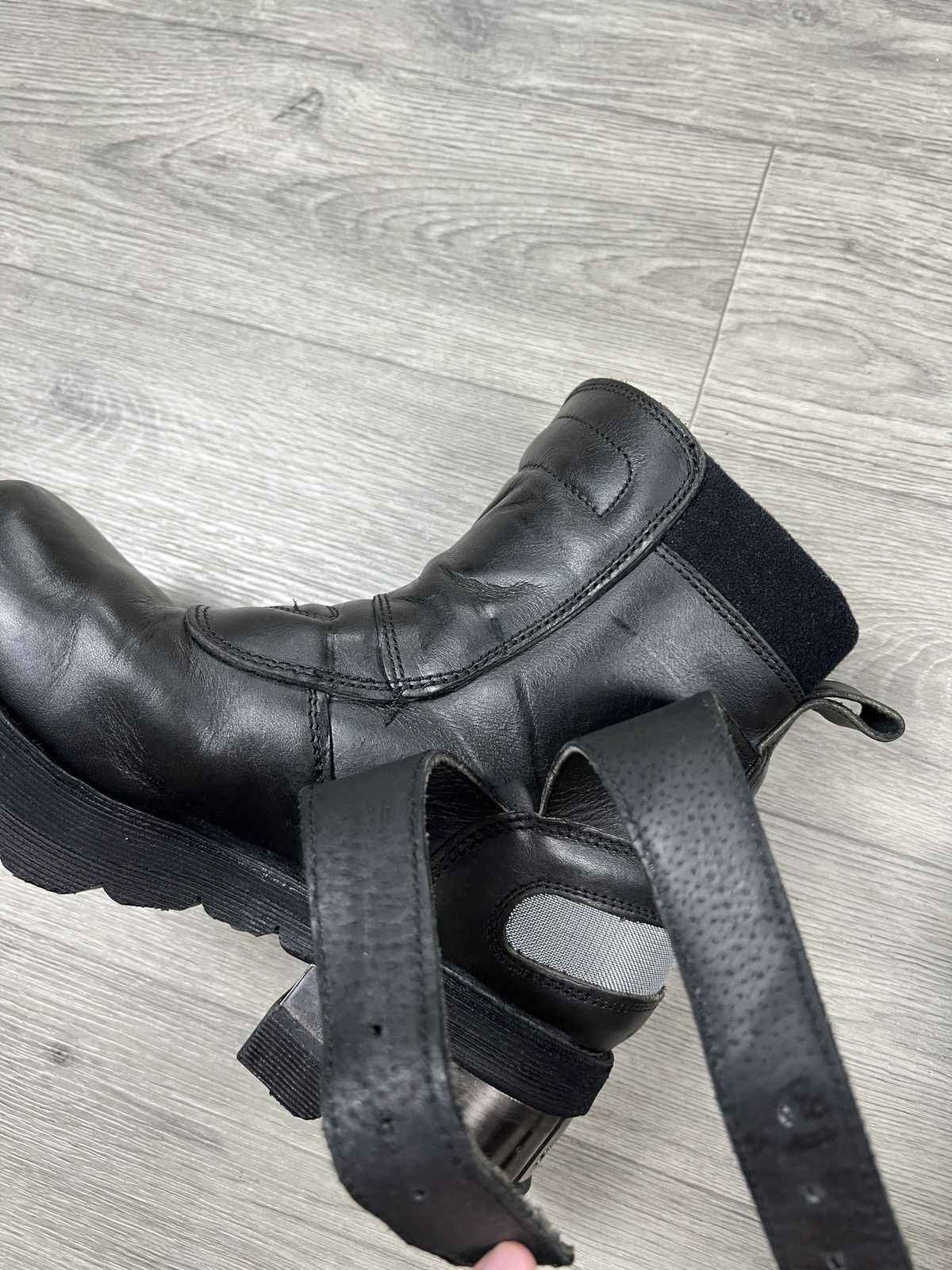 Sendra Sendra Boots Leather Biker Boots with Metal Harness Sz 41 Size US 7.5 / EU 40-41 - 11 Thumbnail