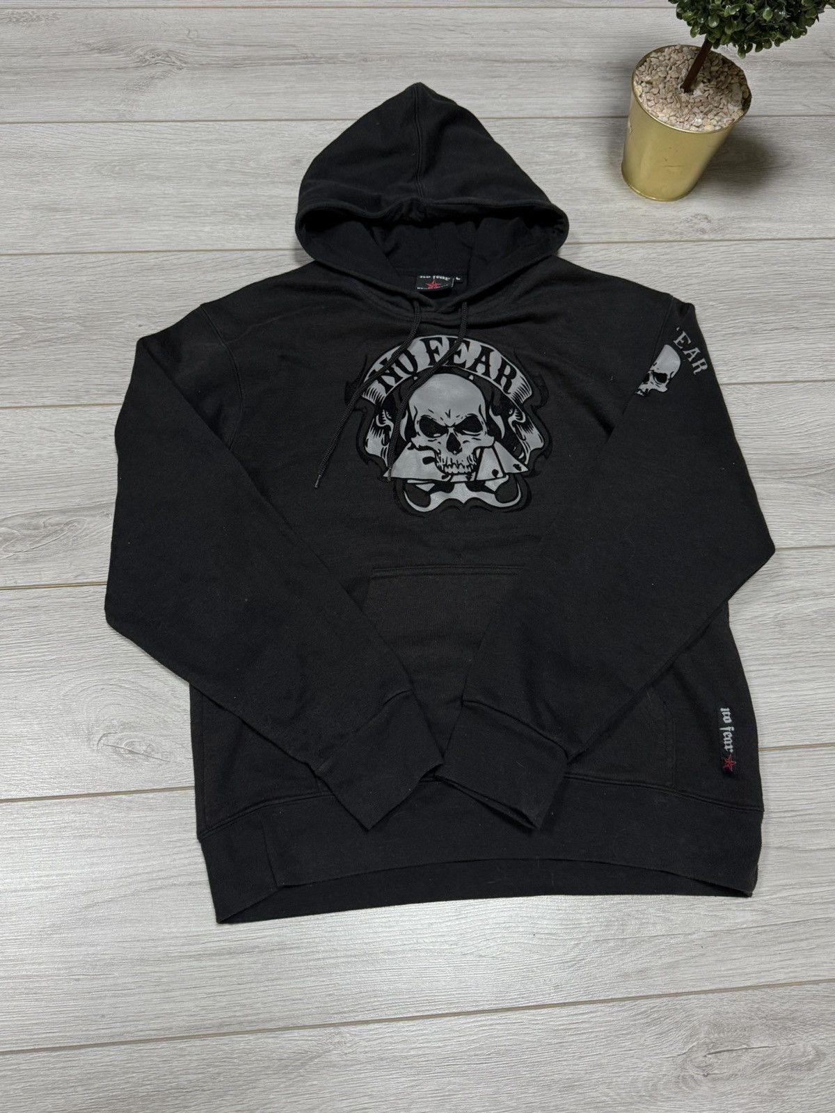 No Fear No fear vintage skull big logo hoodie Size US L / EU 52-54 / 3 - 5 Thumbnail