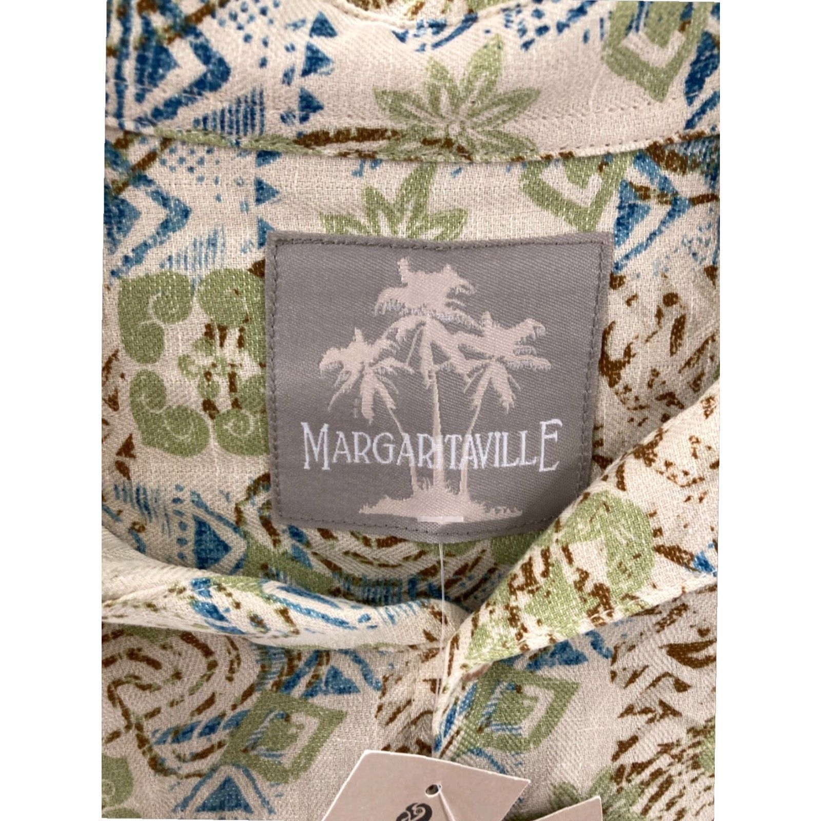 Vintage Margaritaville Mens Shirt Extra Large XL Silk Linen Blend New Size US XL / EU 56 / 4 - 5 Thumbnail