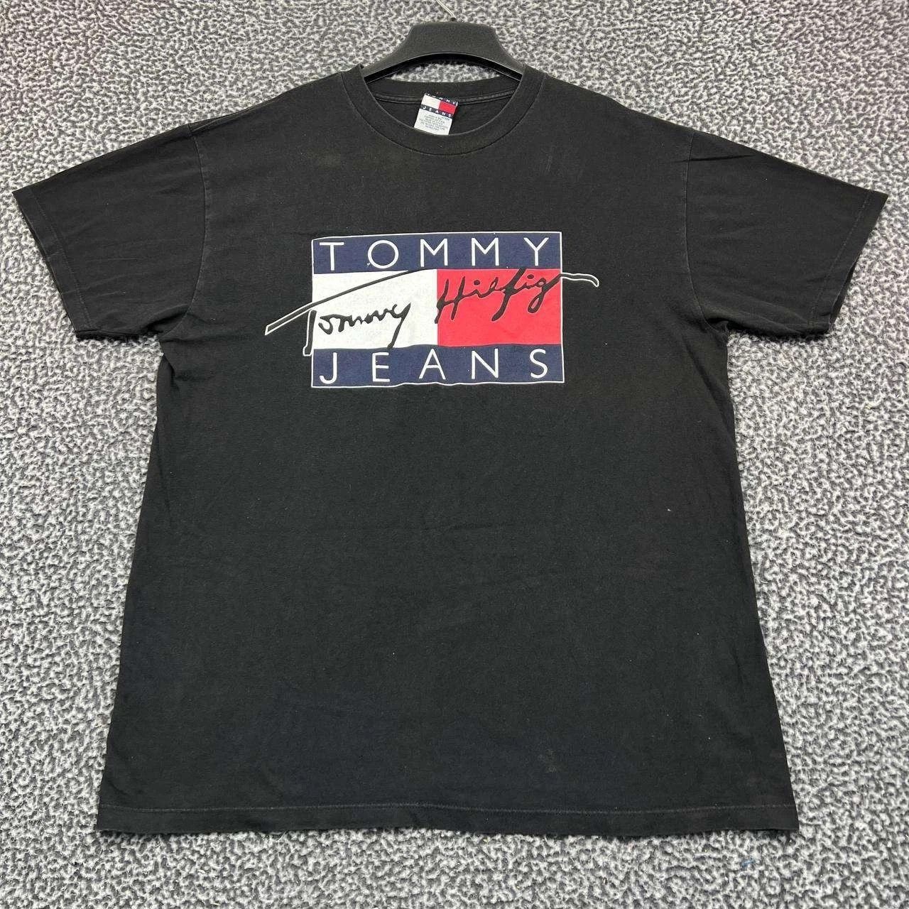 Tommy Hilfiger Vintage Tommy Hilfiger Shirt Men Black Crew Neck Cotton M Size US M / EU 48-50 / 2 - 1 Thumbnail