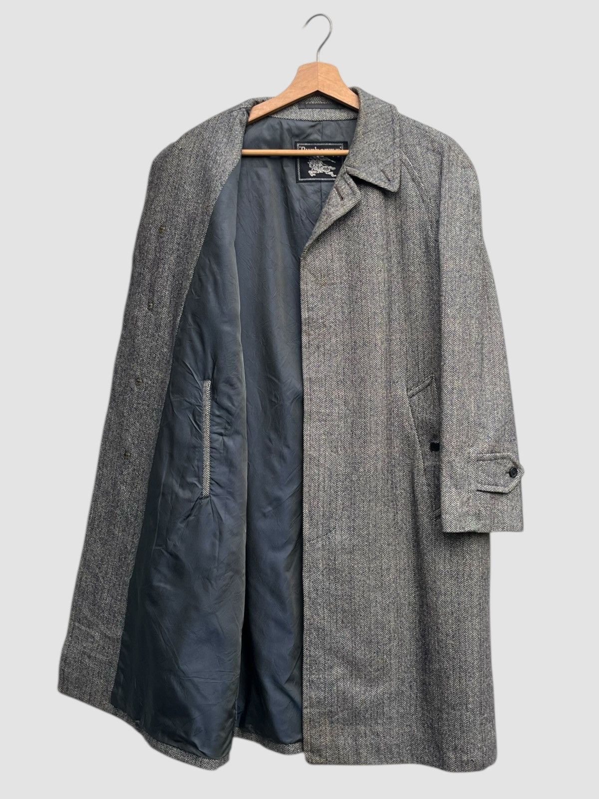 Burberry Vintage Burberrys Herringbone Wool Coat Size US S / EU 44-46 / 1 - 4 Thumbnail