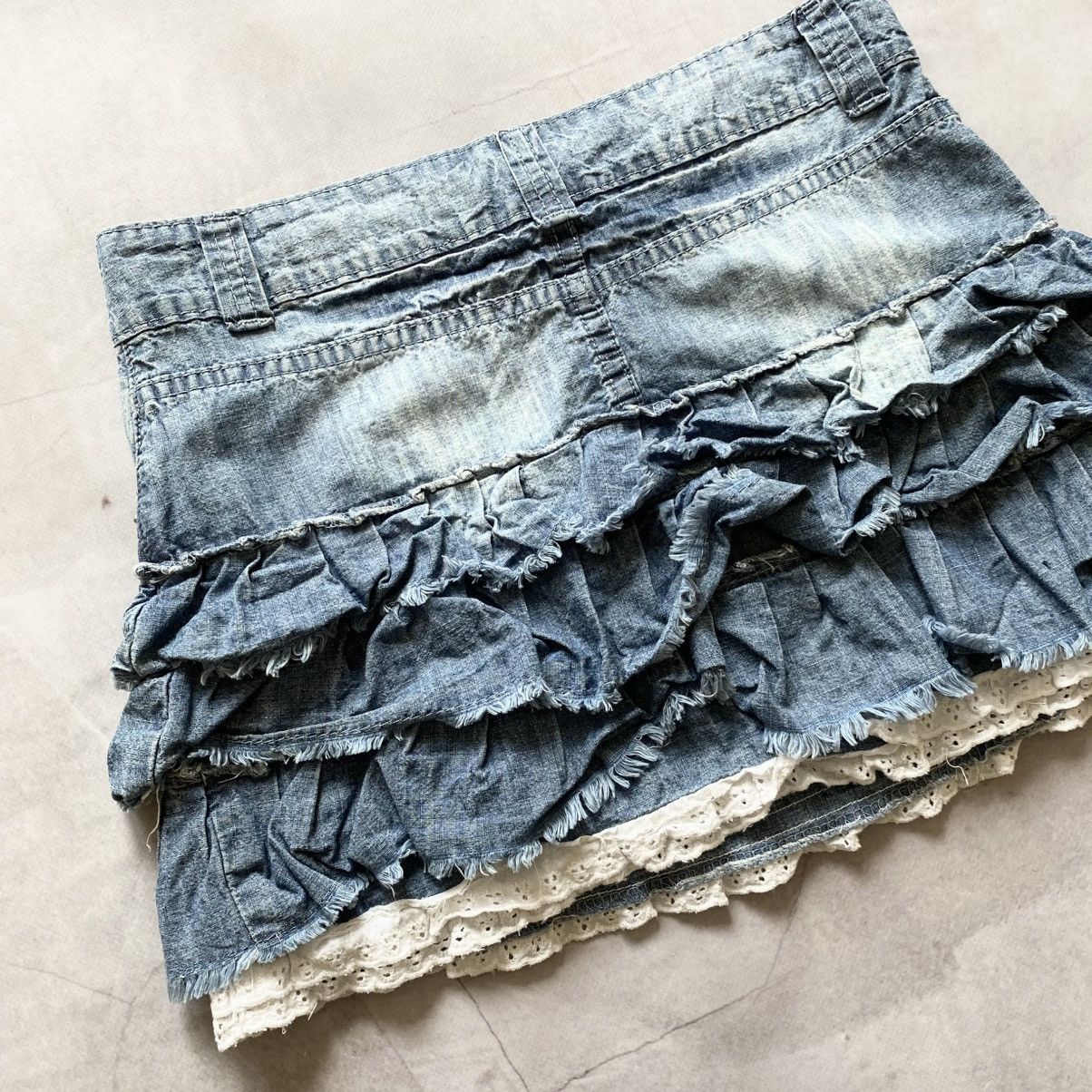 Cop Copine × Ed Hardy × Miss Sixty Cute If Six Was Nine Style Mini Avantgarde Skirt Y2K Size 28" / US 6 / IT 42 - 8 Thumbnail