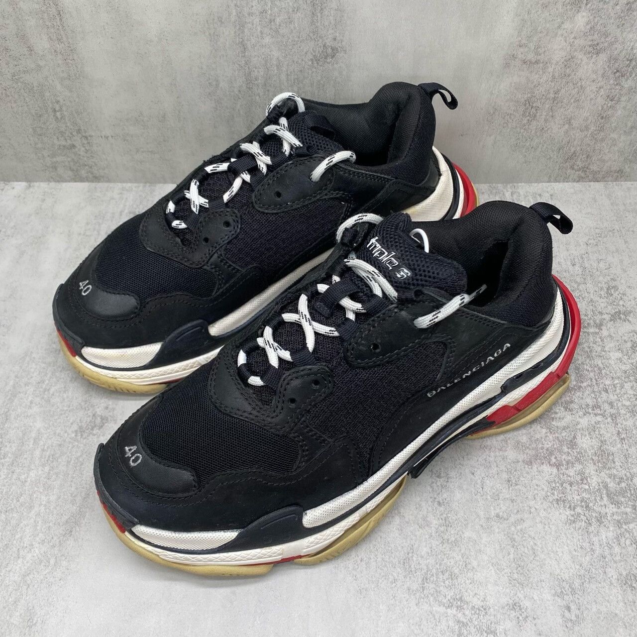 Balenciaga Balenciaga Triple Sneakers Black Red Size 40 Size US 7 / EU 40 - 1 Thumbnail
