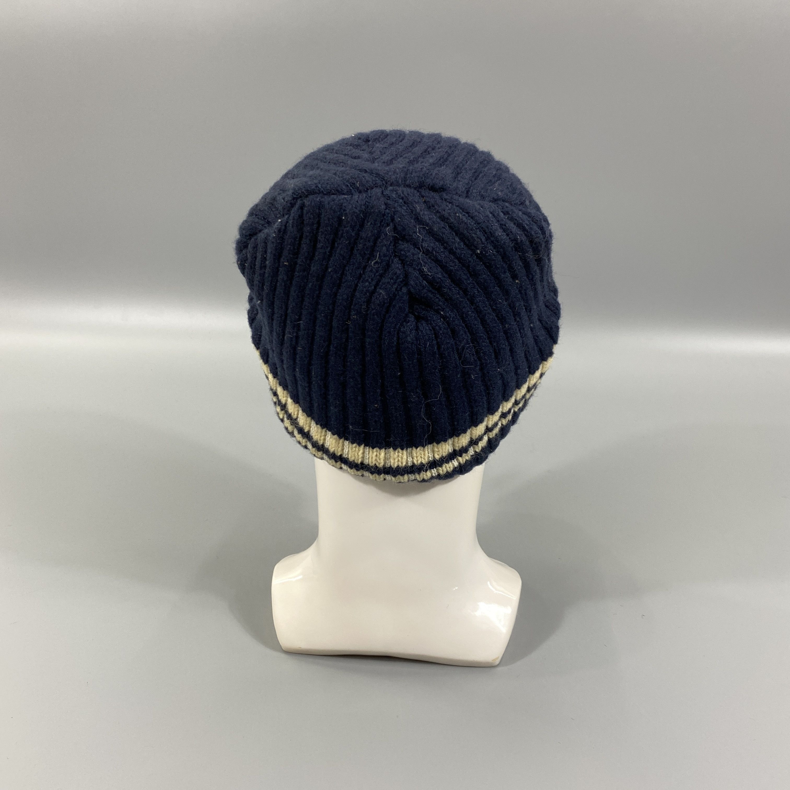 Japanese Brand GB White Lined Beanie Hats -BN969 Size ONE SIZE - 4 Thumbnail
