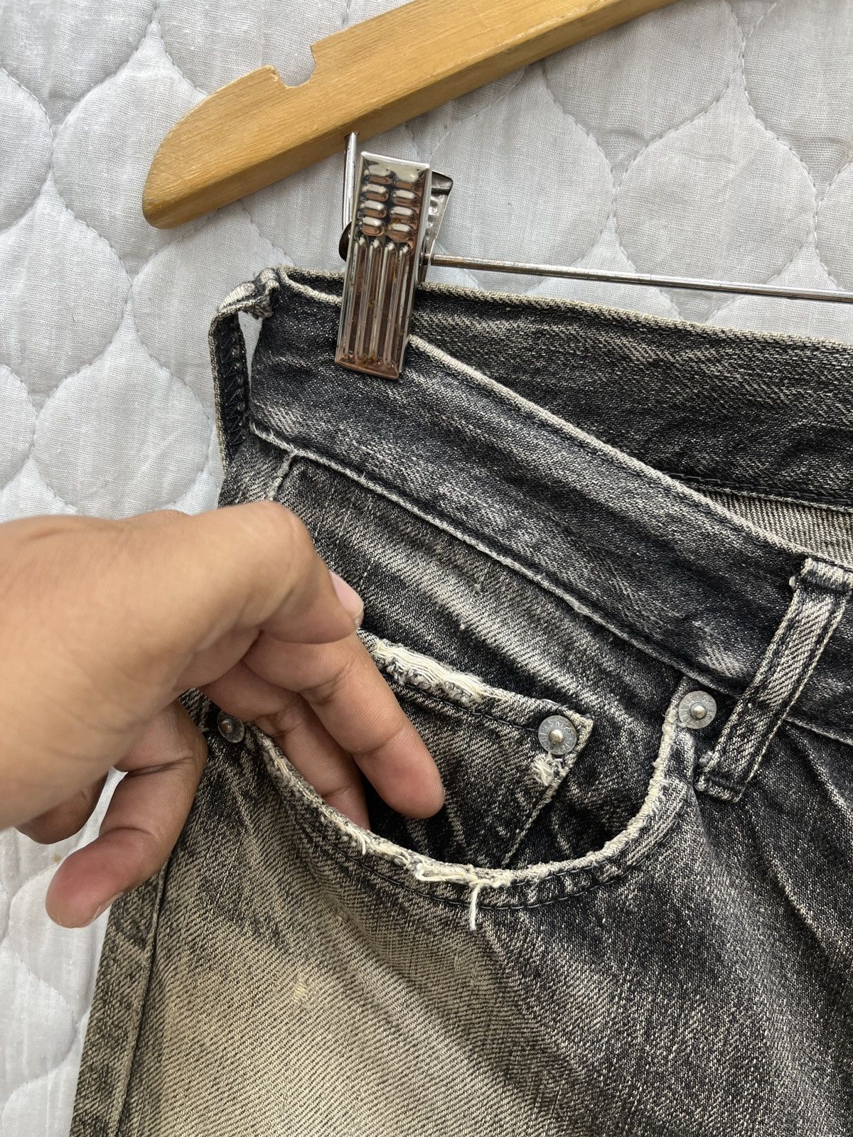 Ships Jet Blue × Vintage 🔥🔥🔥ARCHIVE SHIPS JET BLUE DISTRESSED SELVEDGE DENIM Size US 30 / EU 46 - 8 Thumbnail