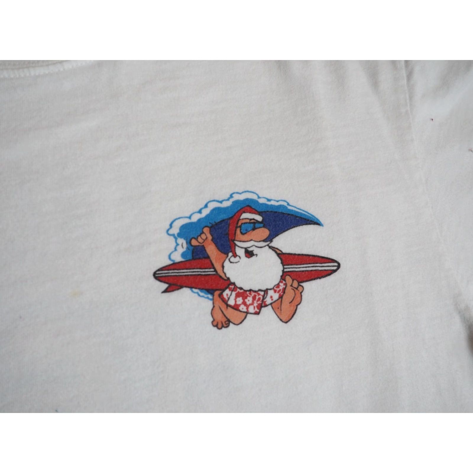 Vintage VTG Crazy Shirts Hawaii Mele Kalikimaka Santa Beach White Tee T-Shirt S Mens Short Sleeve Crew Neck Logo Graphic Print All Seasons Vintage Size US S / EU 44-46 / 1 - 7 Thumbnail