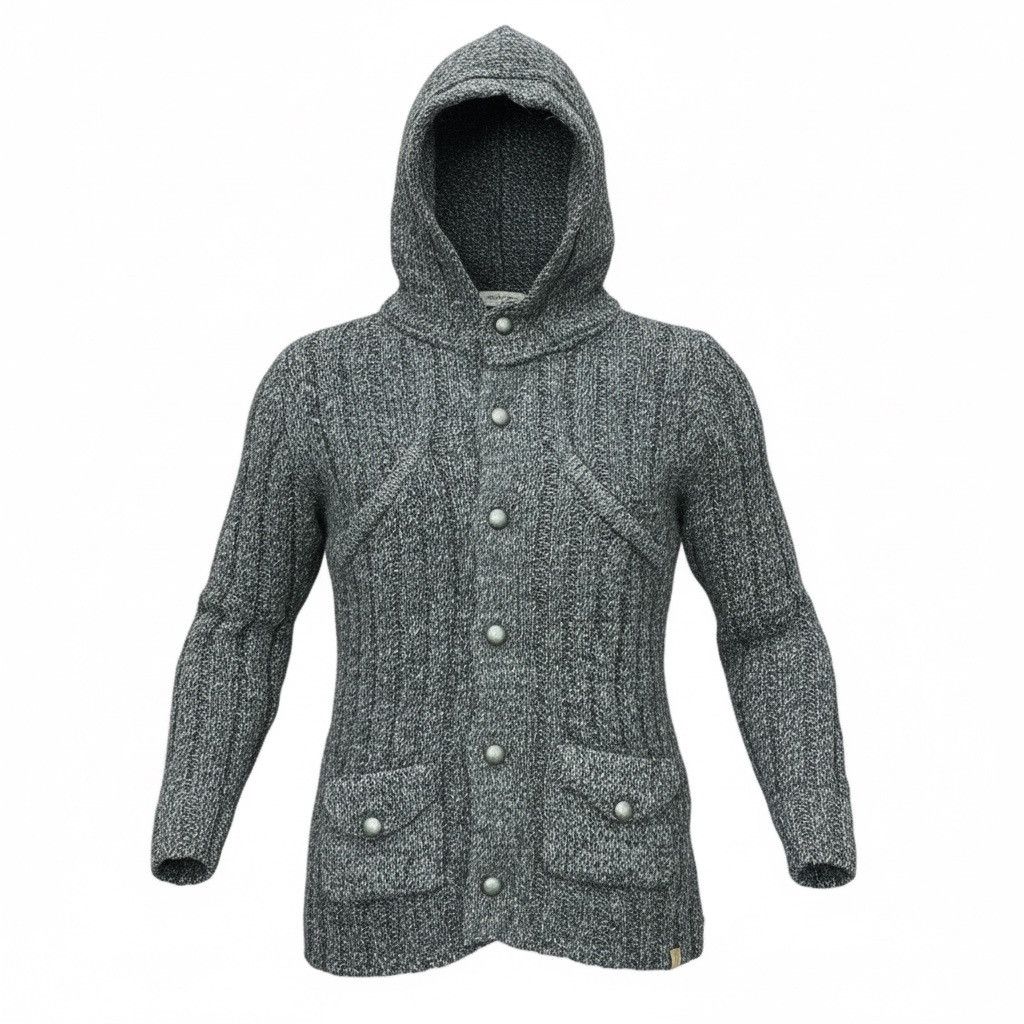 Other NWT Primo Emporio Hooded Knit Jacket - Grey - Size M Size US M / EU 48-50 / 2 - 1 Thumbnail