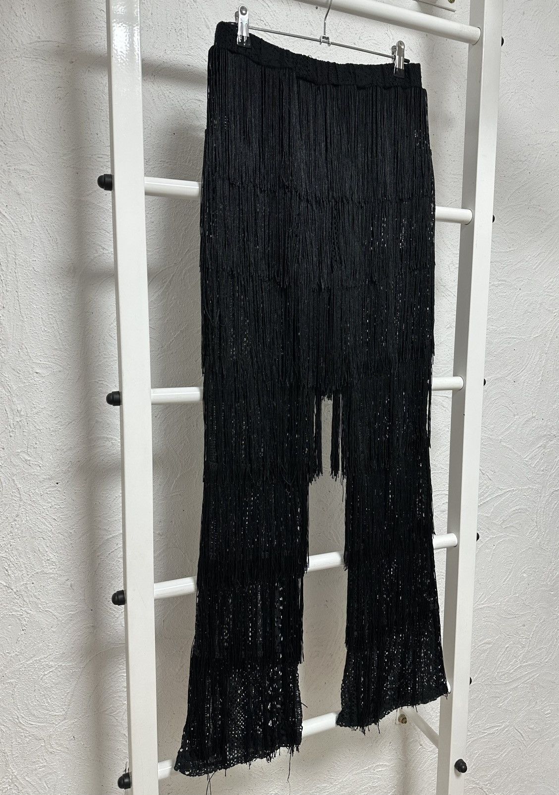 Boohoo Boho Lace Fringe Flare Pants Women’s Festival Bottoms XL Size 32" / US 10 / IT 46 - 2 Thumbnail