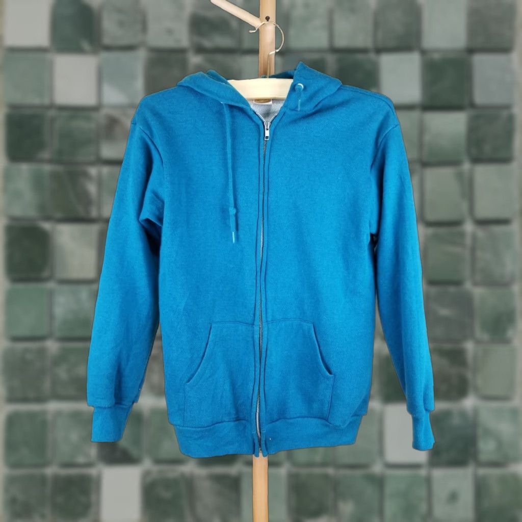 Vintage VINTAGE CHALLENGER WAFFLE BLUE FULL ZIP HOODIE M CHALLENGER CHALLENGER WAFFLE BLUE FULL ZIP UP HOODIE SZ M XS? Size US M / EU 48-50 / 2 - 1 Thumbnail