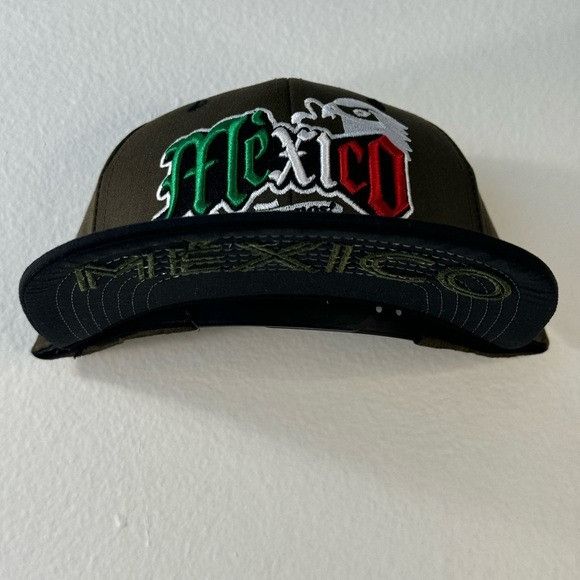 Designer NEW VAMOS MÉXICO GREEN/BLACK FLAT BILL SNAPBACK ORGULLO MEXI Size ONE SIZE - 3 Thumbnail