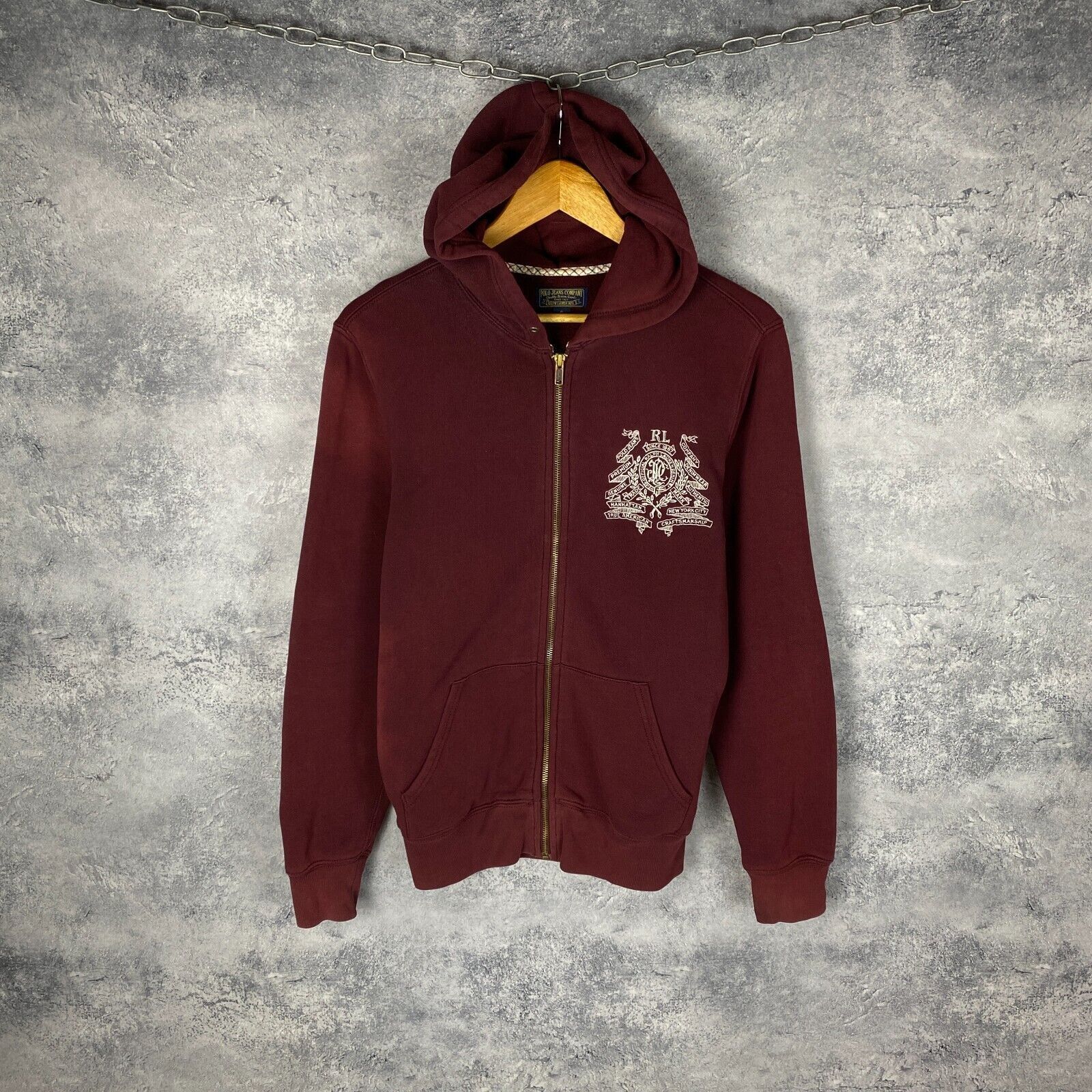 Ralph Lauren Polo Jeans Company Zip Hoodie Women's Red Long Sleeve ` Size S / US 4 / IT 40 - 1 Thumbnail