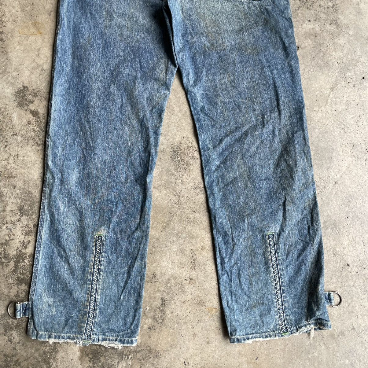 Japanese Brand × Vintage 🔥🇯🇵Vintage Stoned Washed Ripped Distress Bush Pants Jeans Size US 32 / EU 48 - 6 Thumbnail