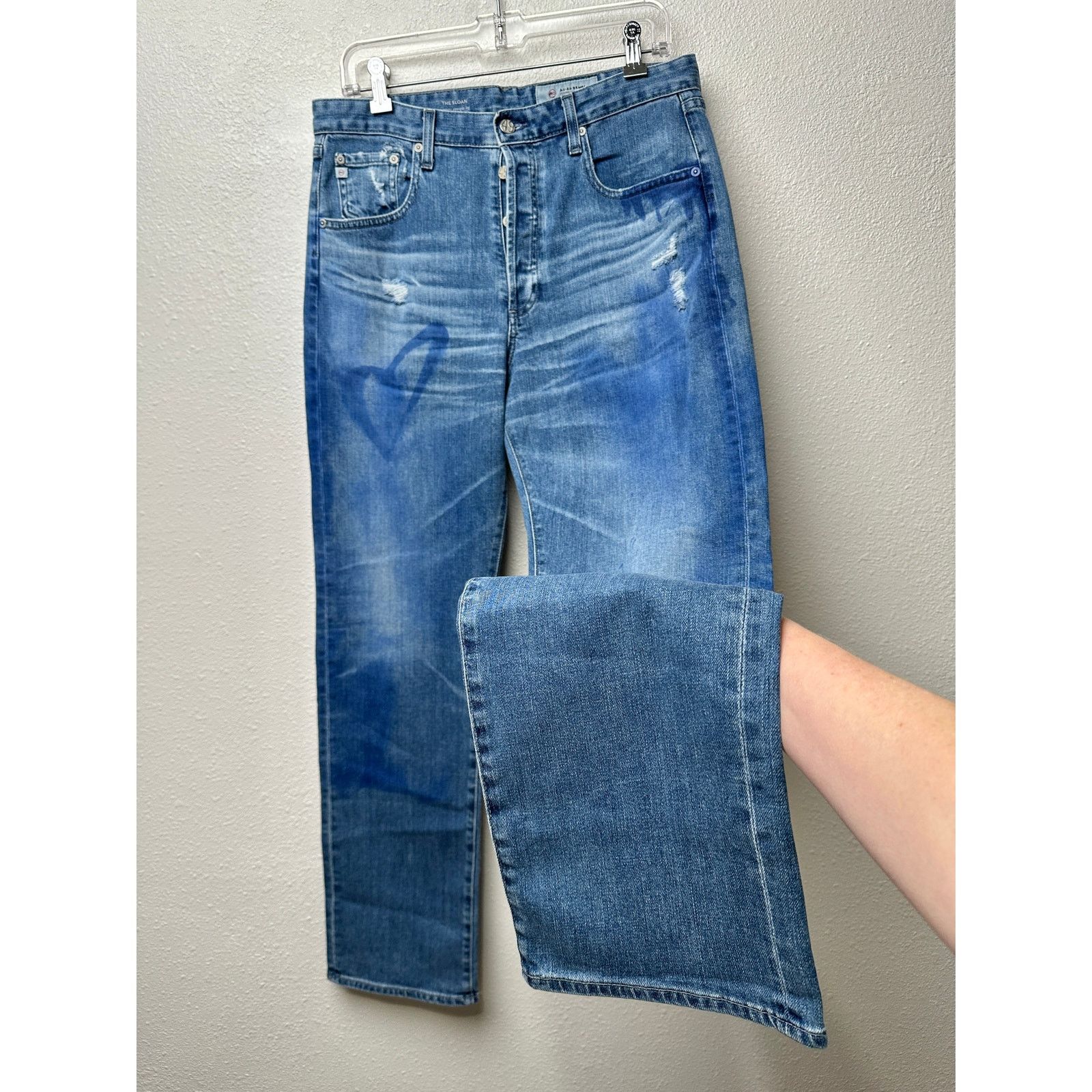 AG Adriano Goldschmied AG The Sloan Jeans Medium Wash Women US 29 Straight Leg Size 29" - 1 Thumbnail