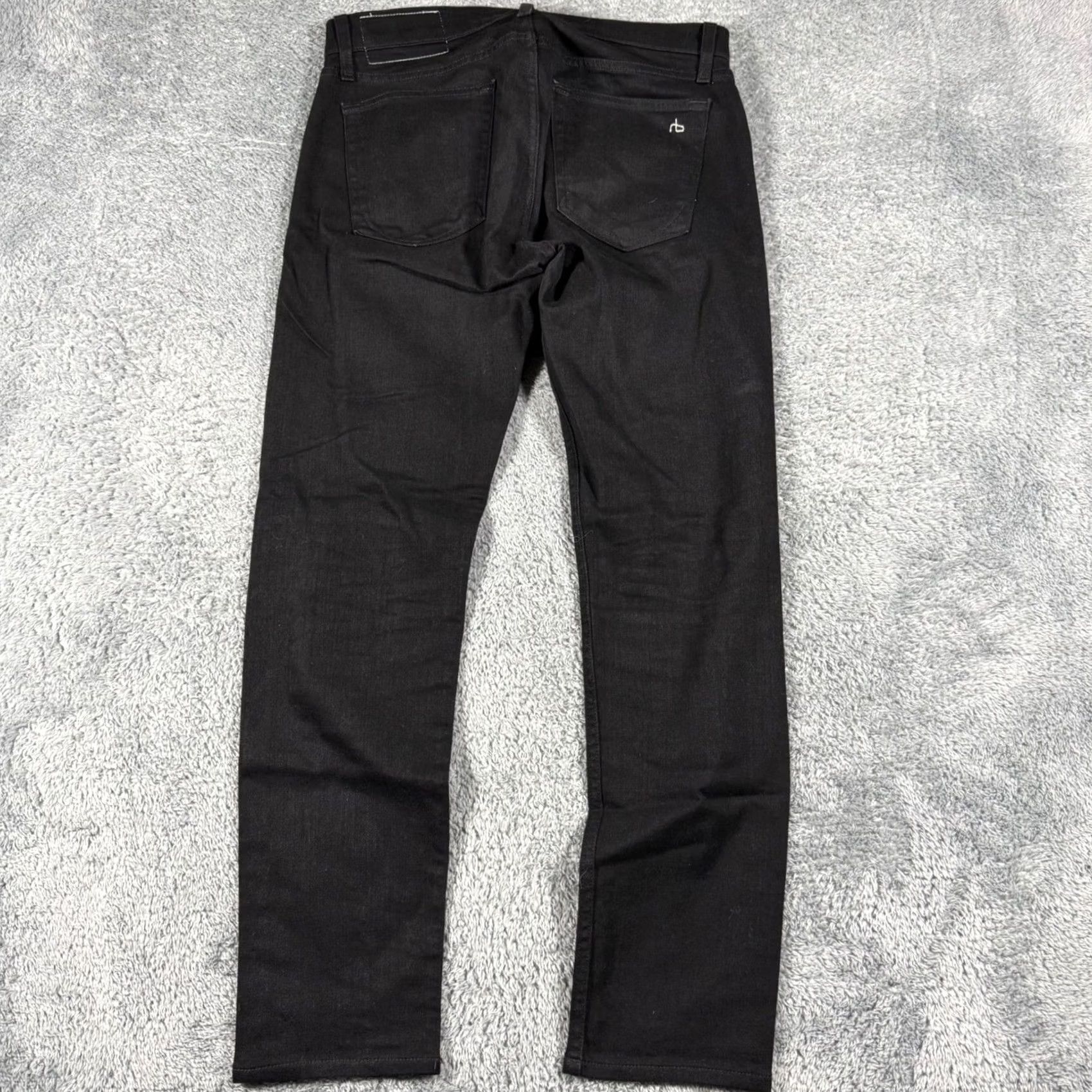 Rag & Bone Rag & Bone Jeans Fit 1 Extra Slim Mens 31x30 Black Button Fly Made in USA Size US 31 - 5 Thumbnail