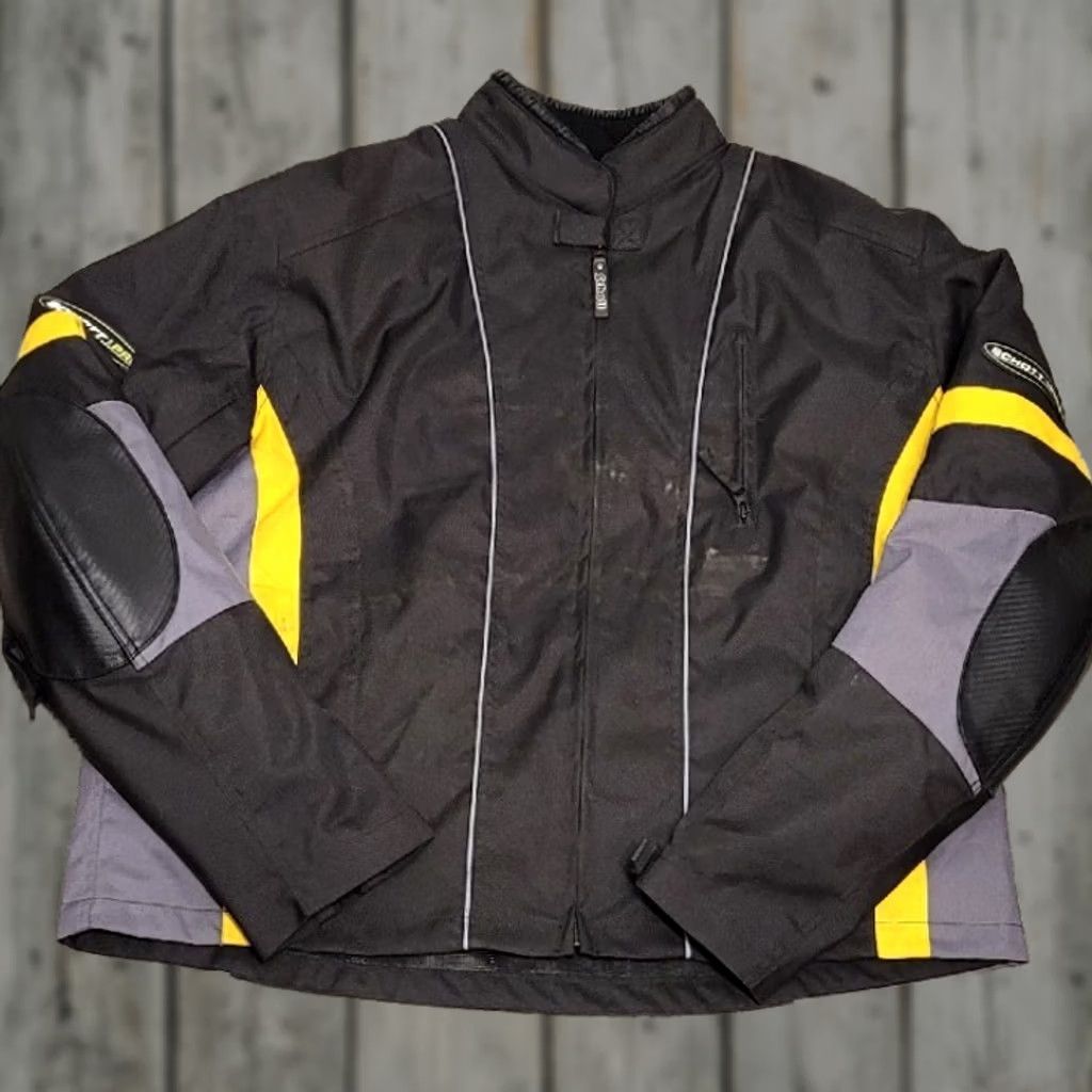Schott Schott PRO NYC Nylon Racing Jacket 2XL Black Pockets Zipper Mid-Length Size US XXL / EU 58 / 5 - 1 Thumbnail