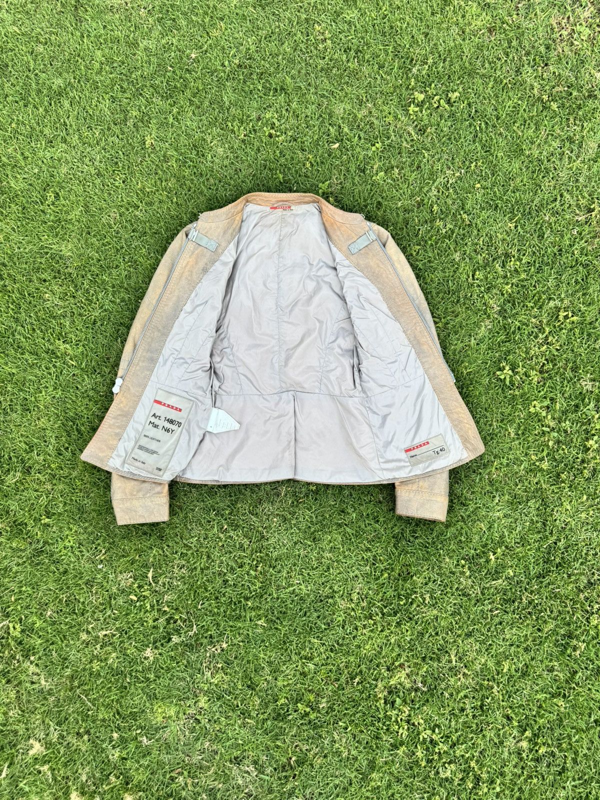 Prada Vintage Prada leather jacket Size S / US 4 / IT 40 - 8 Thumbnail