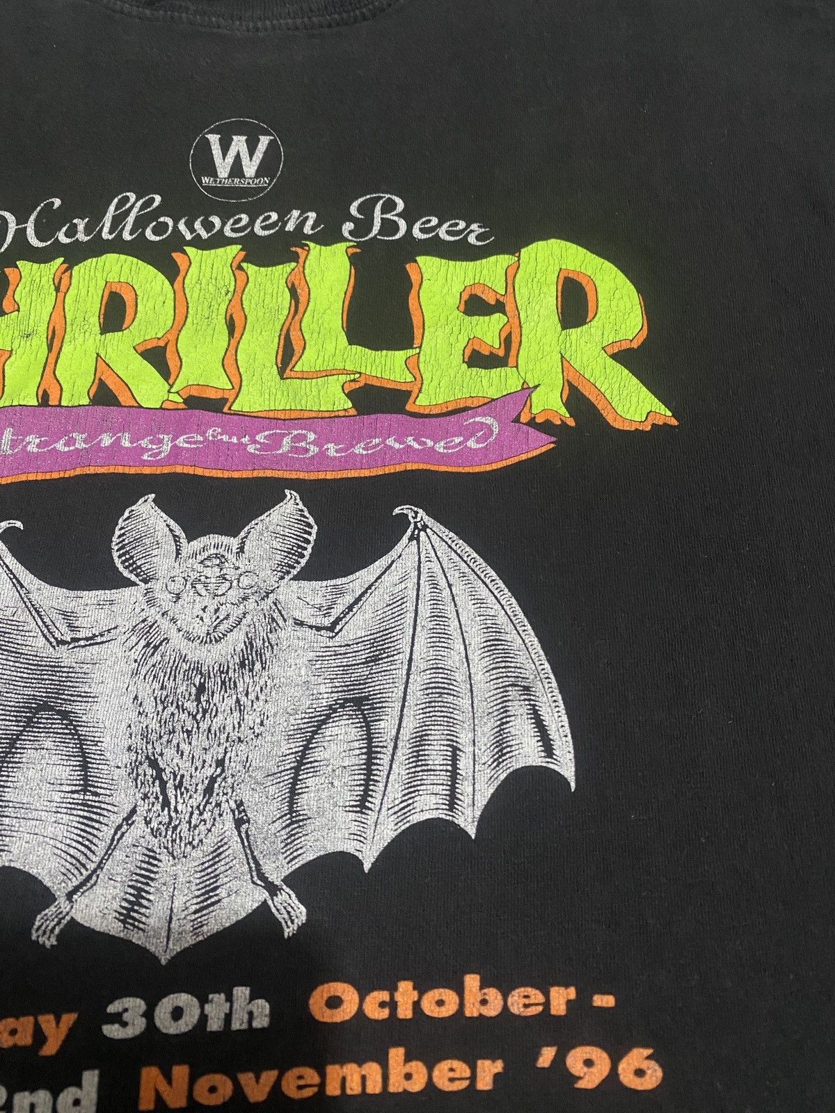 Vintage Blue Thunder vintage 1996 Halloween beer tee shirt Size US XL / EU 56 / 4 - 5 Thumbnail