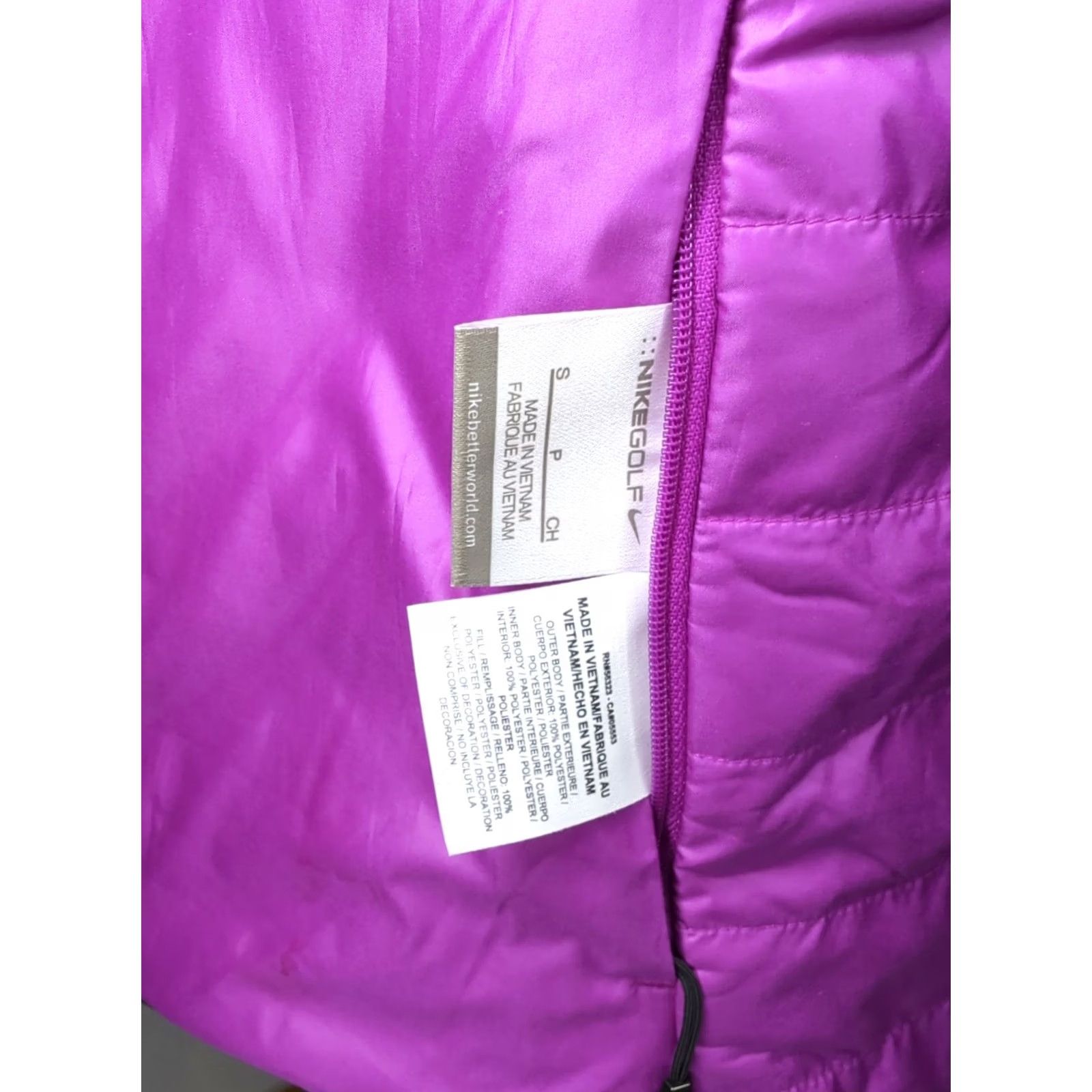 Nike Nike Golf Vest Women Small Purple White Reversible Puffer Quilted Insulated Jacket Size S / US 4 / IT 40 - 7 Thumbnail