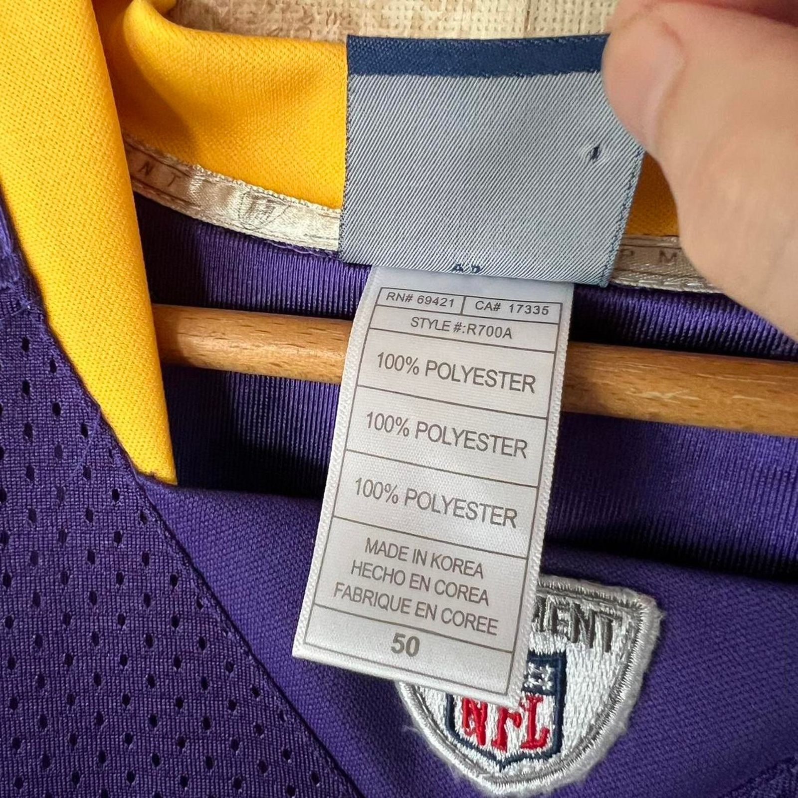 Reebok Y2K Adrian Peterson Vikings Jersey | Reebok | Size 50 Size US L / EU 52-54 / 3 - 5 Thumbnail