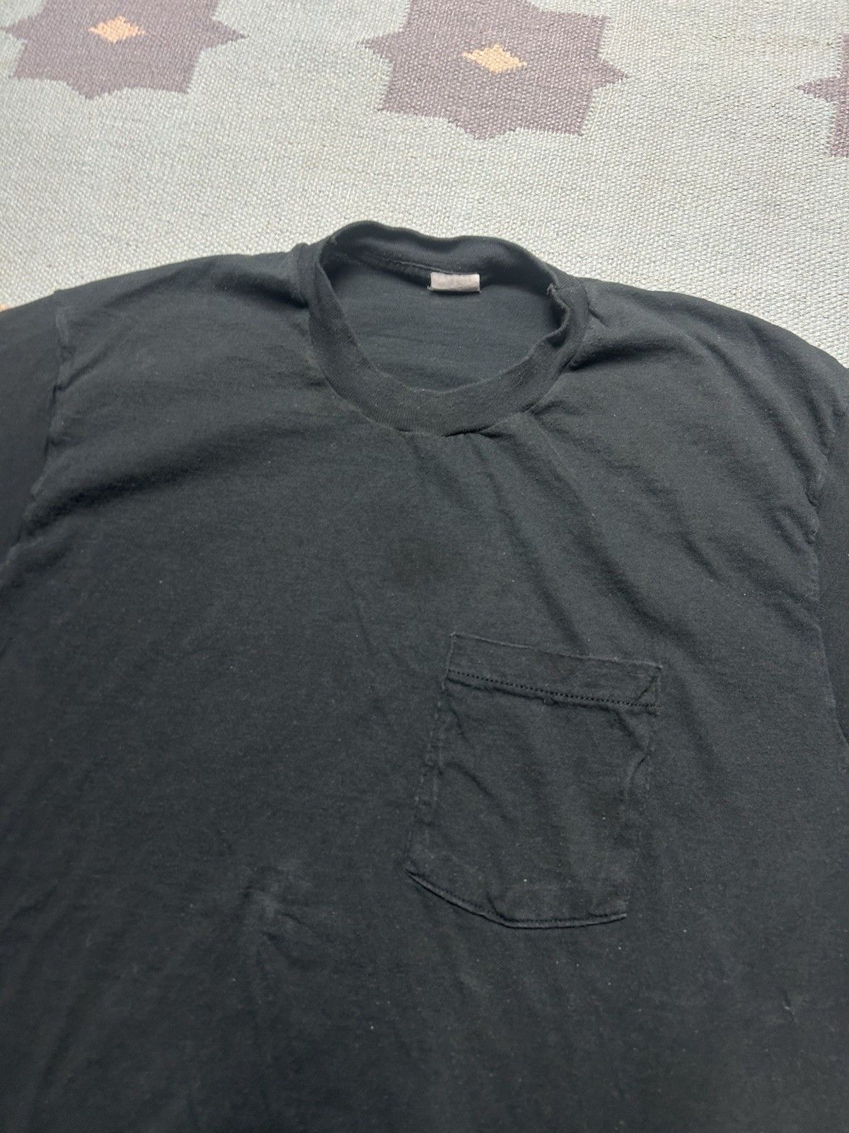 Vintage Vtg fruit of the loom pocket t shirt blank grunge soft XL Size US XL / EU 56 / 4 - 4 Thumbnail