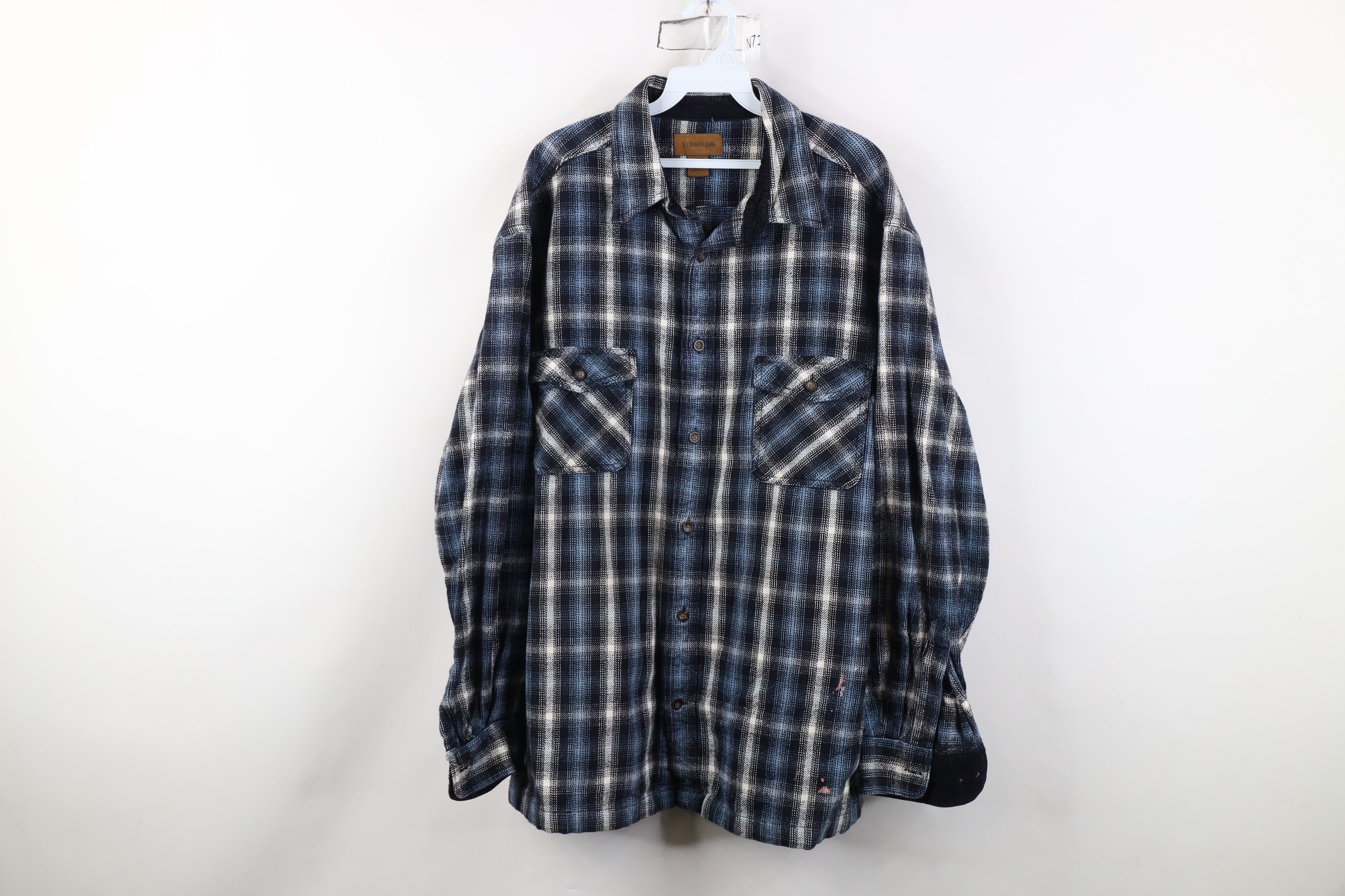 Vintage Vintage 90s Streetwear Heavyweight Button Shirt Plaid Size US XL / EU 56 / 4 - 1 Thumbnail