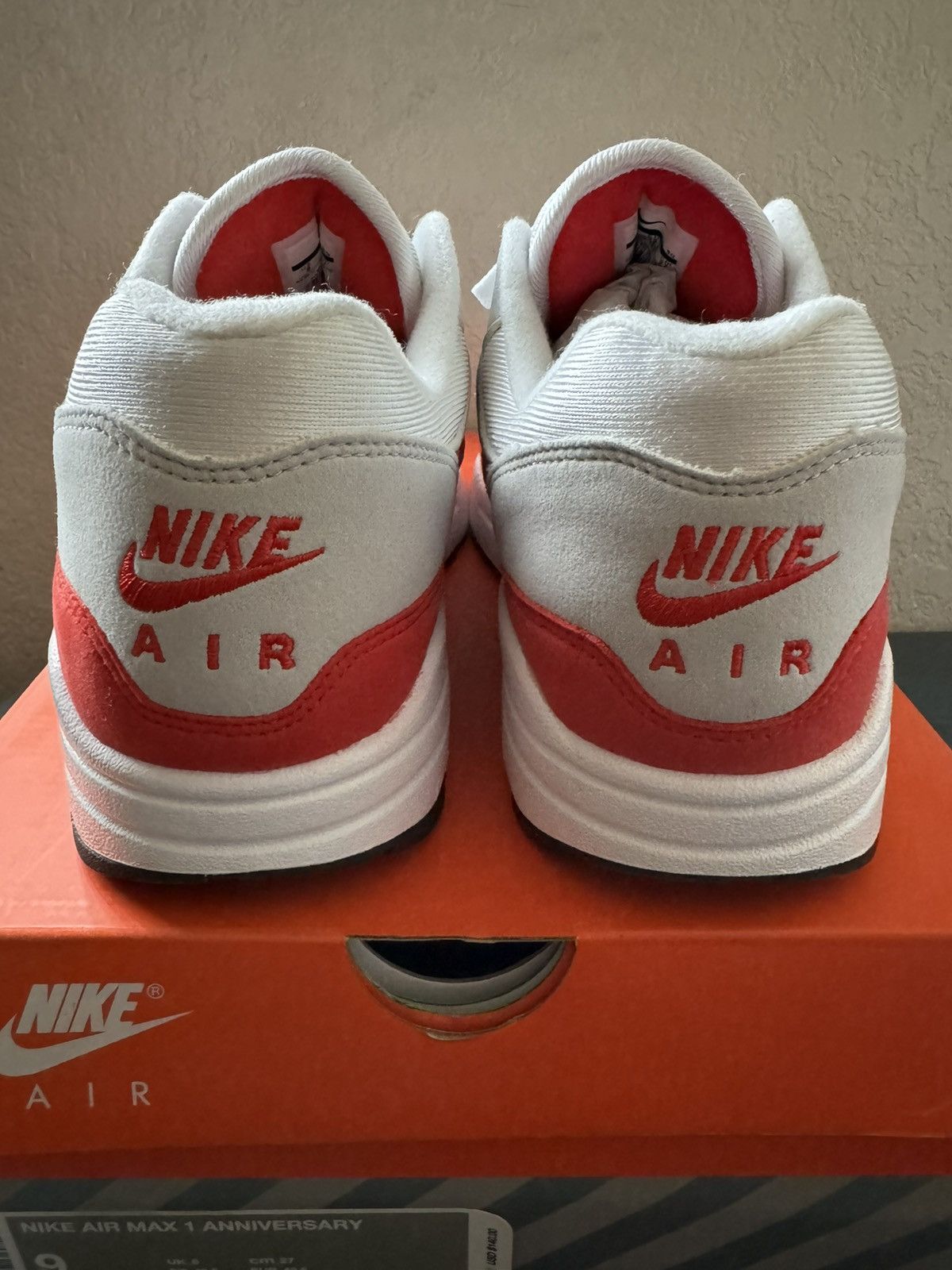 Nike 2017 Nike Air Max 1 Anniversary Red Size US 9 / EU 42 - 4 Thumbnail