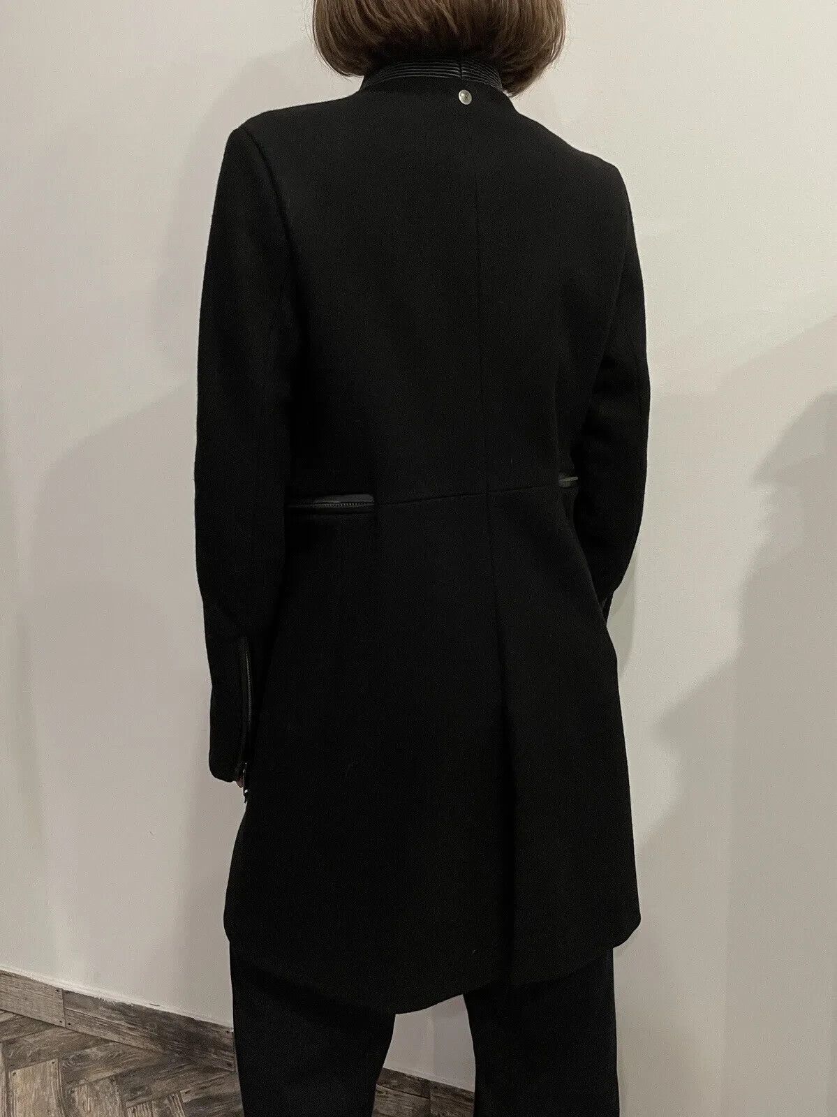 Diesel Diesel Wool Coat Womens With Leather Details Colar Zip Size S / US 4 / IT 40 - 8 Thumbnail