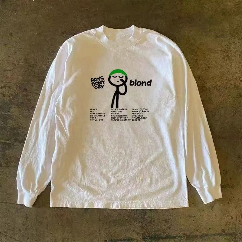 Japanese Brand White washed vintage boy crying print long-sleeved t-shirt Size US M / EU 48-50 / 2 - 1 Thumbnail